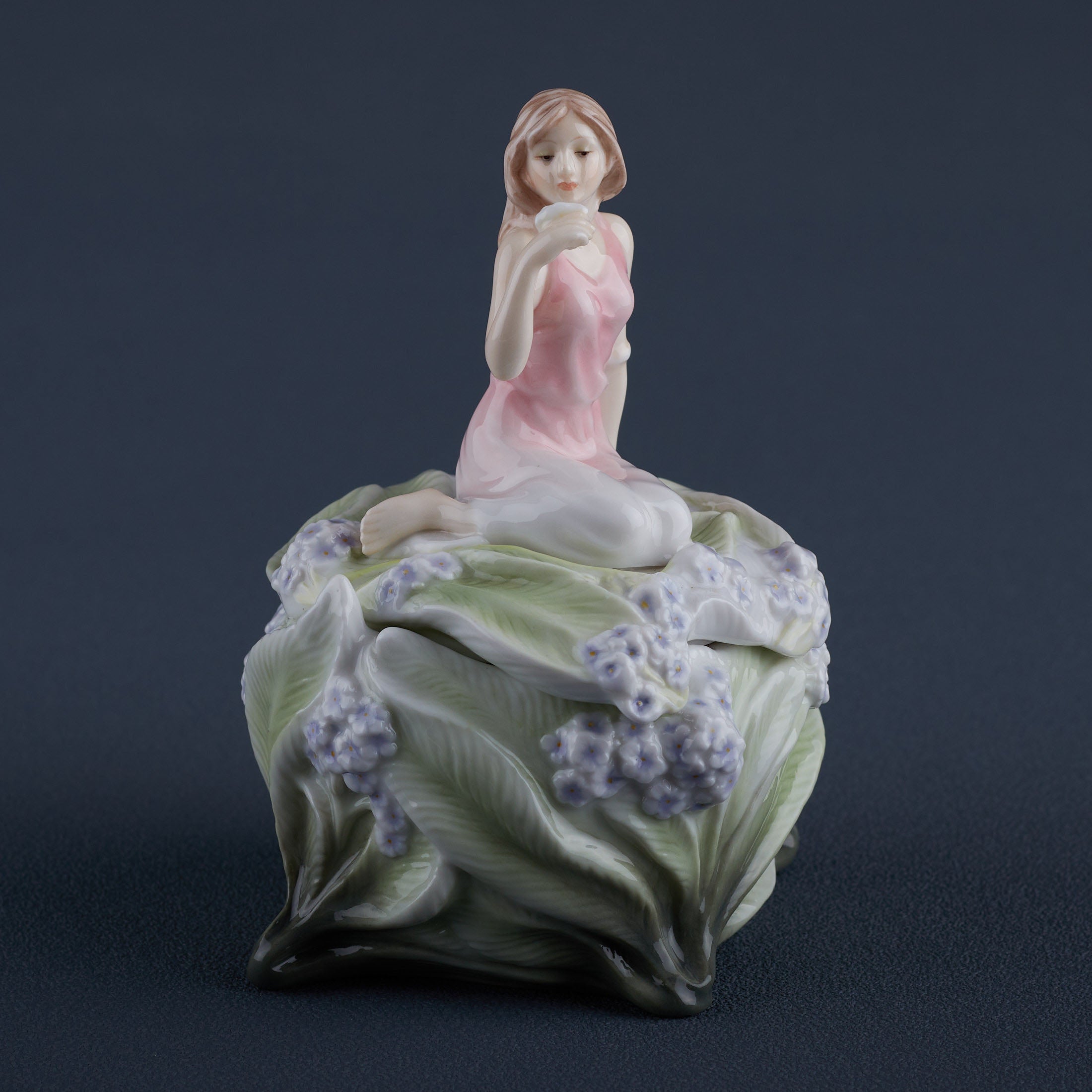 Lady On Bluebell Trinket Box