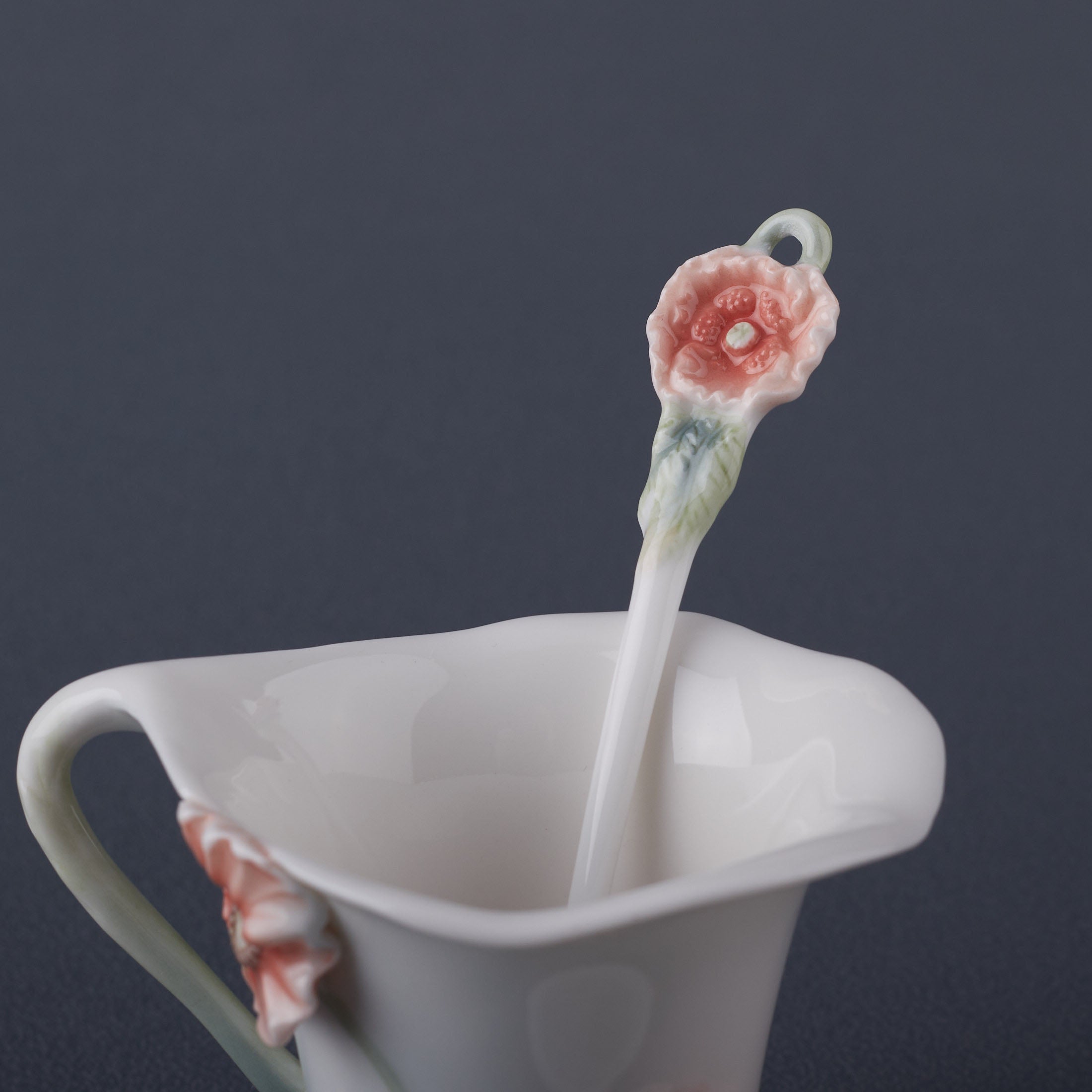 Poppy Coffee Cup Set With Spoon