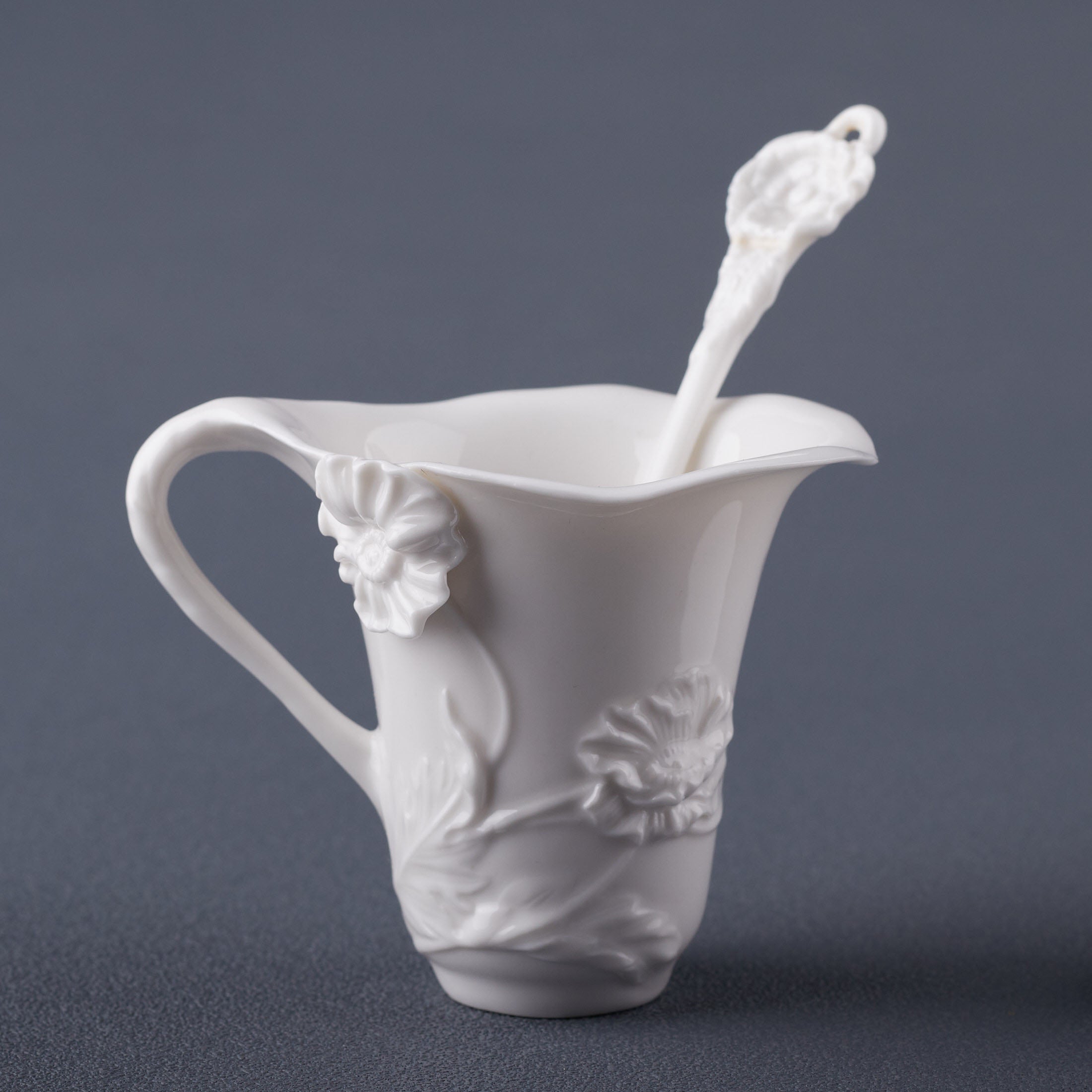 Poppy Coffee Cup Set With Spoon