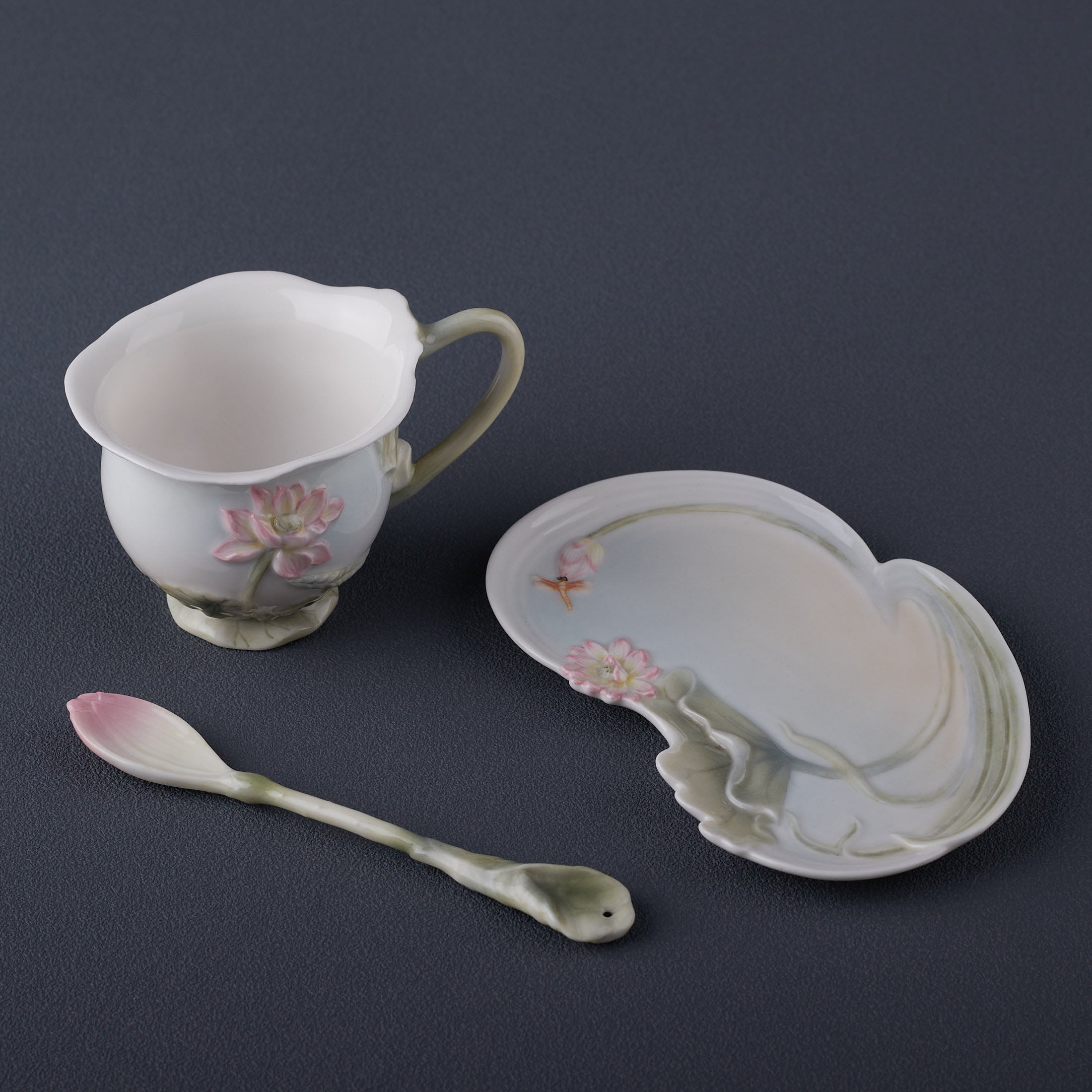 Lotus 3 Pcs Coffee Cup Set