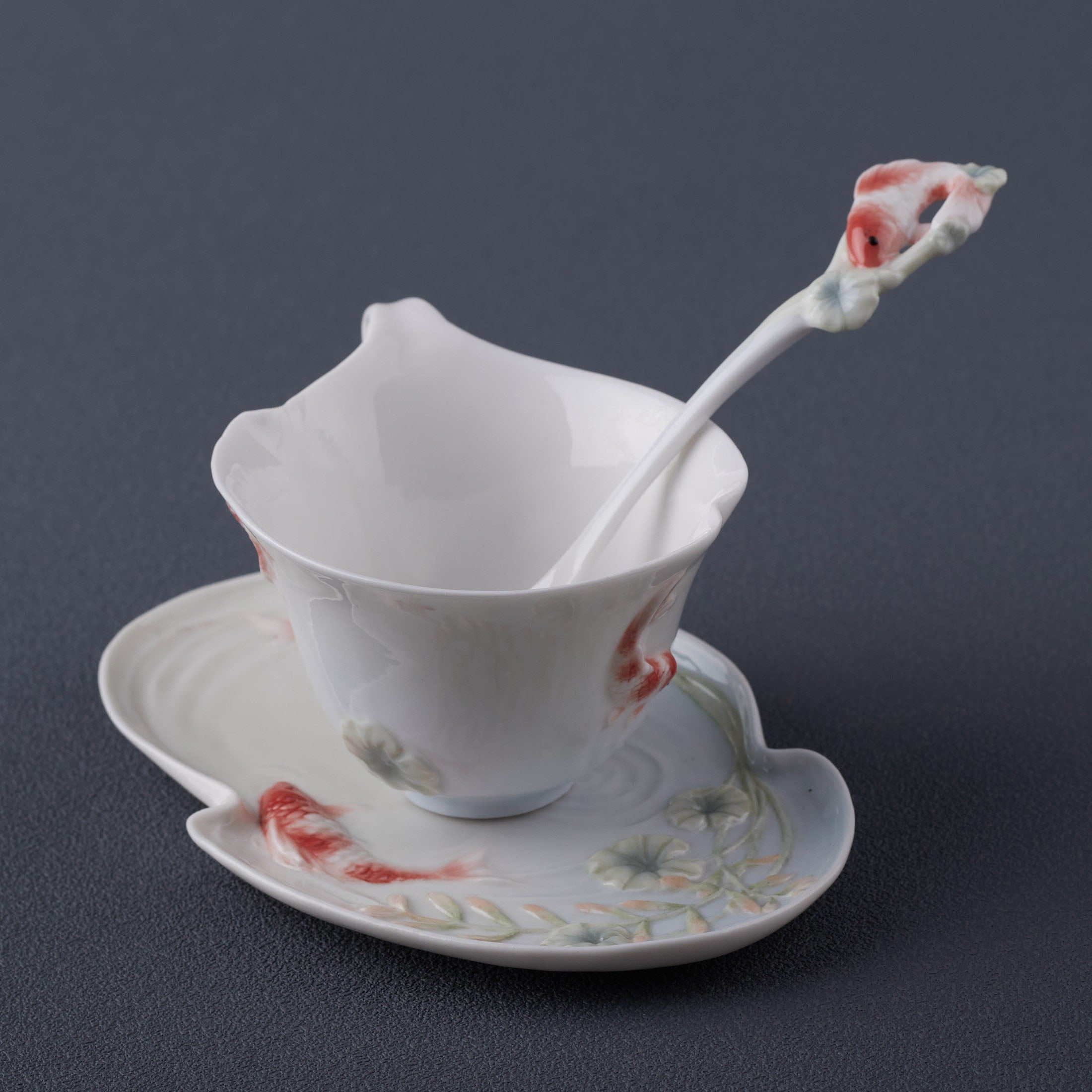 Koi Coffe Cup Set With Spoon