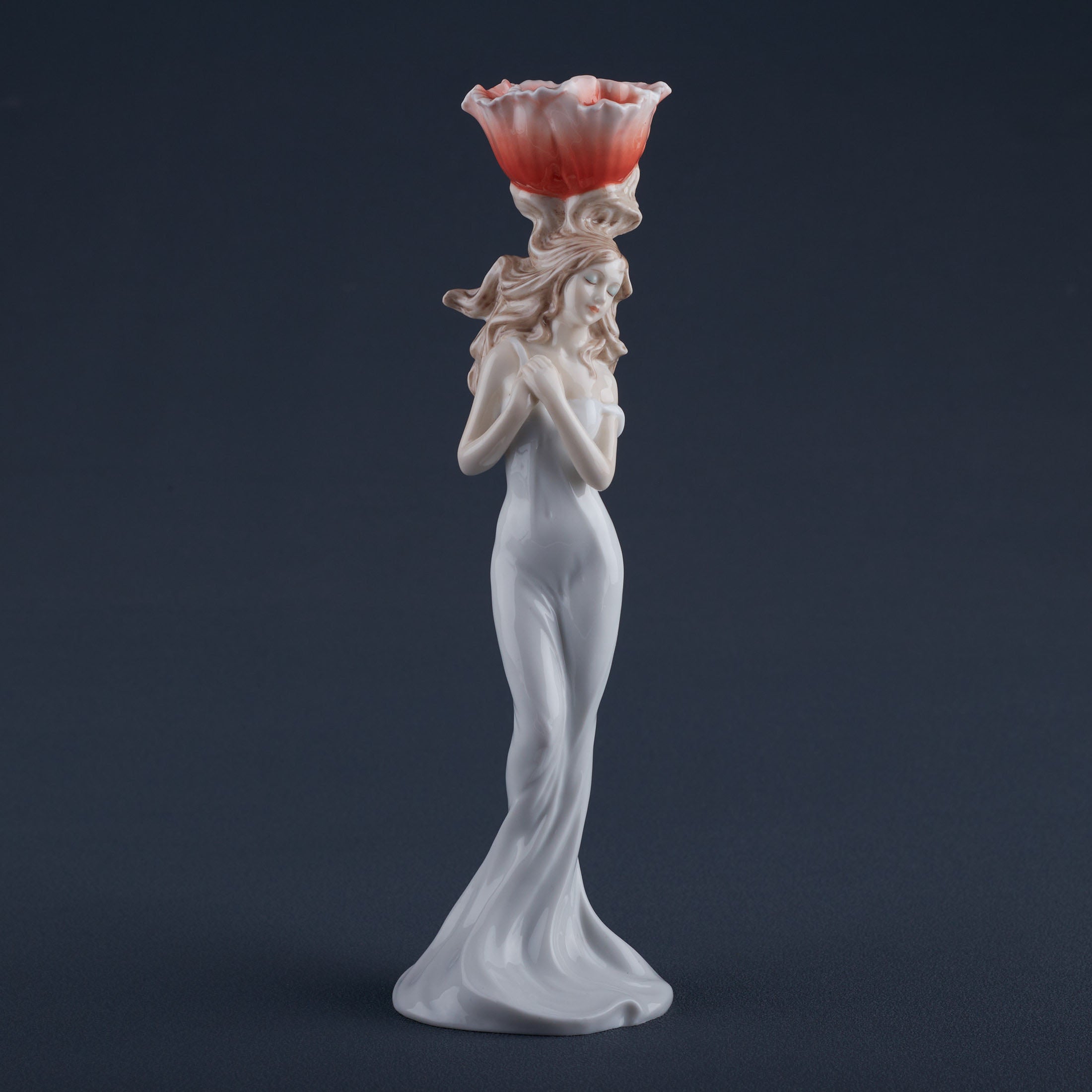 Lady With Poppy Candleholder