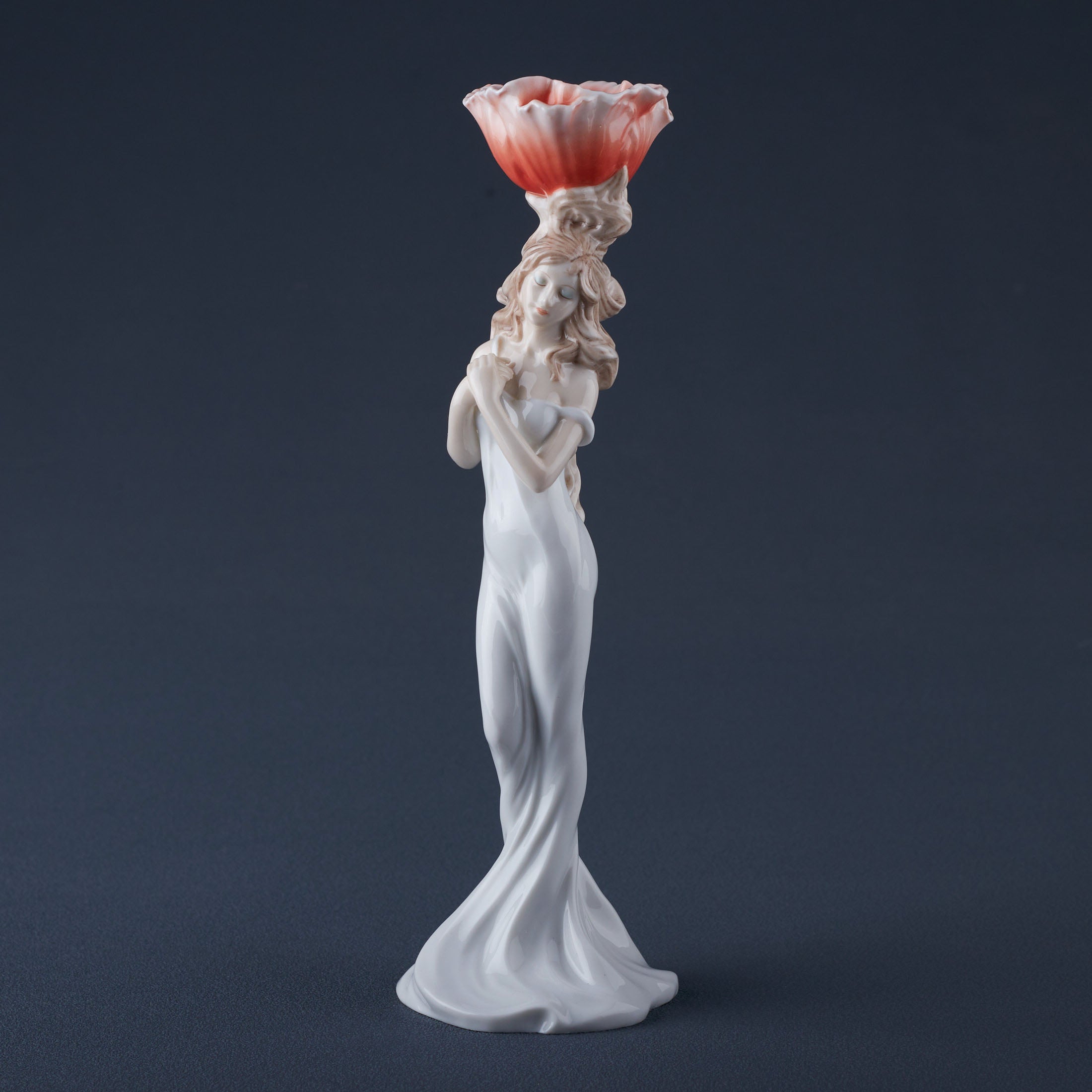 Lady With Poppy Candleholder