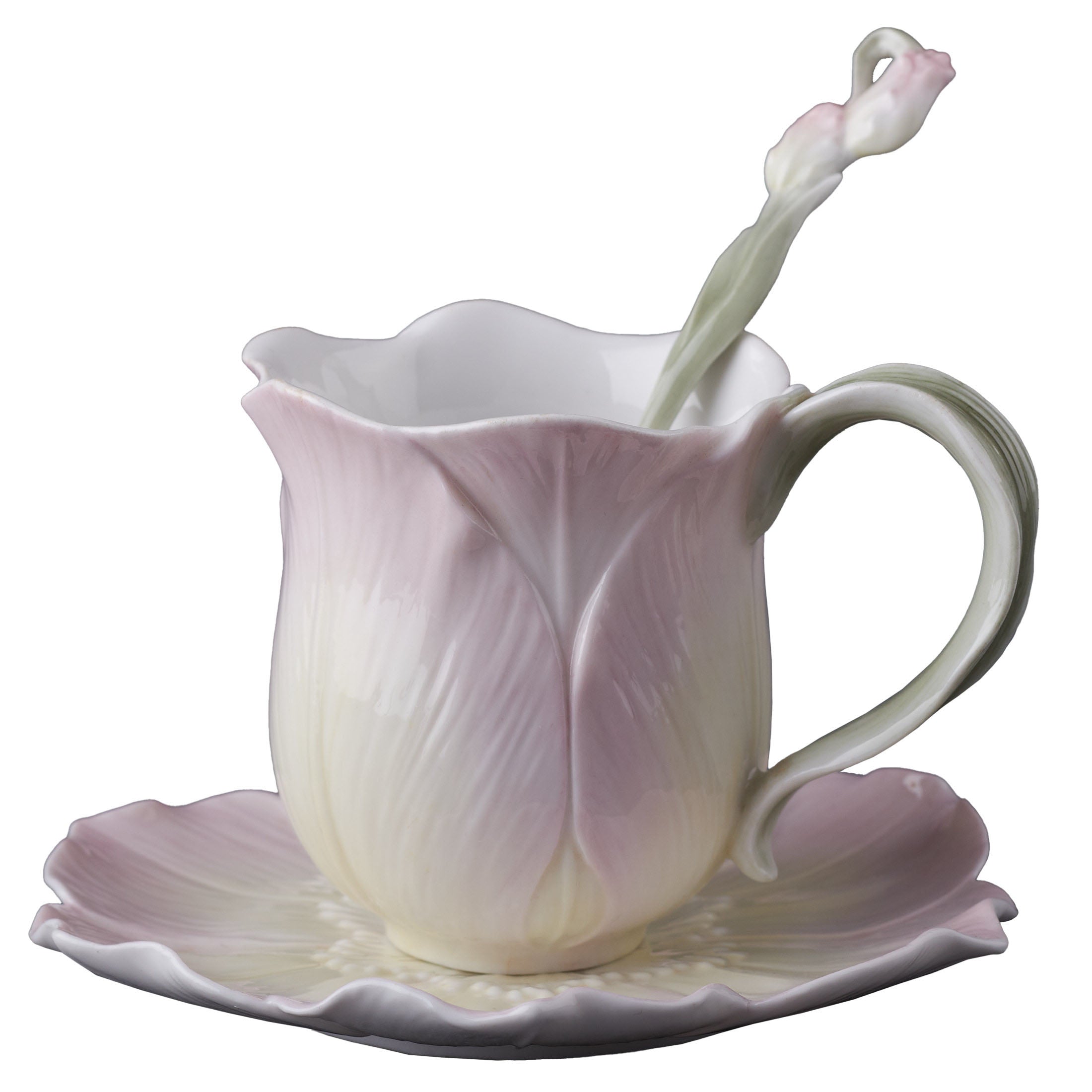 Tulip Coffee Cup Set With Spoon