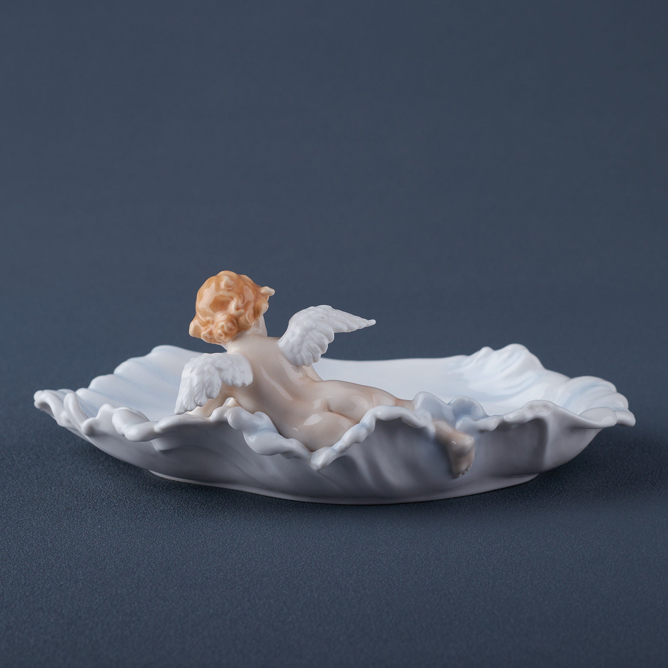 Cherub and Starfish On WaveJewelry Tray