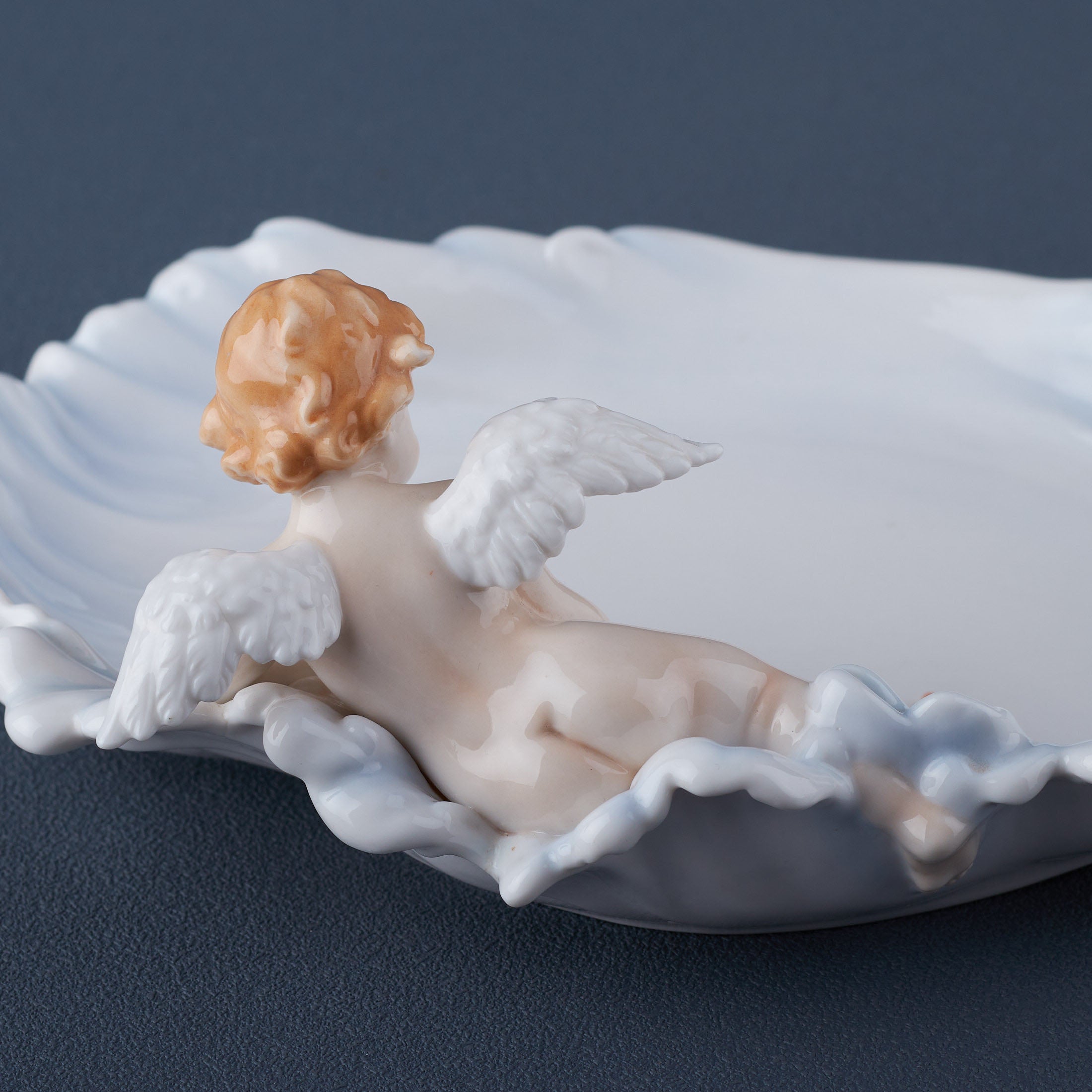 Cherub and Starfish On WaveJewelry Tray