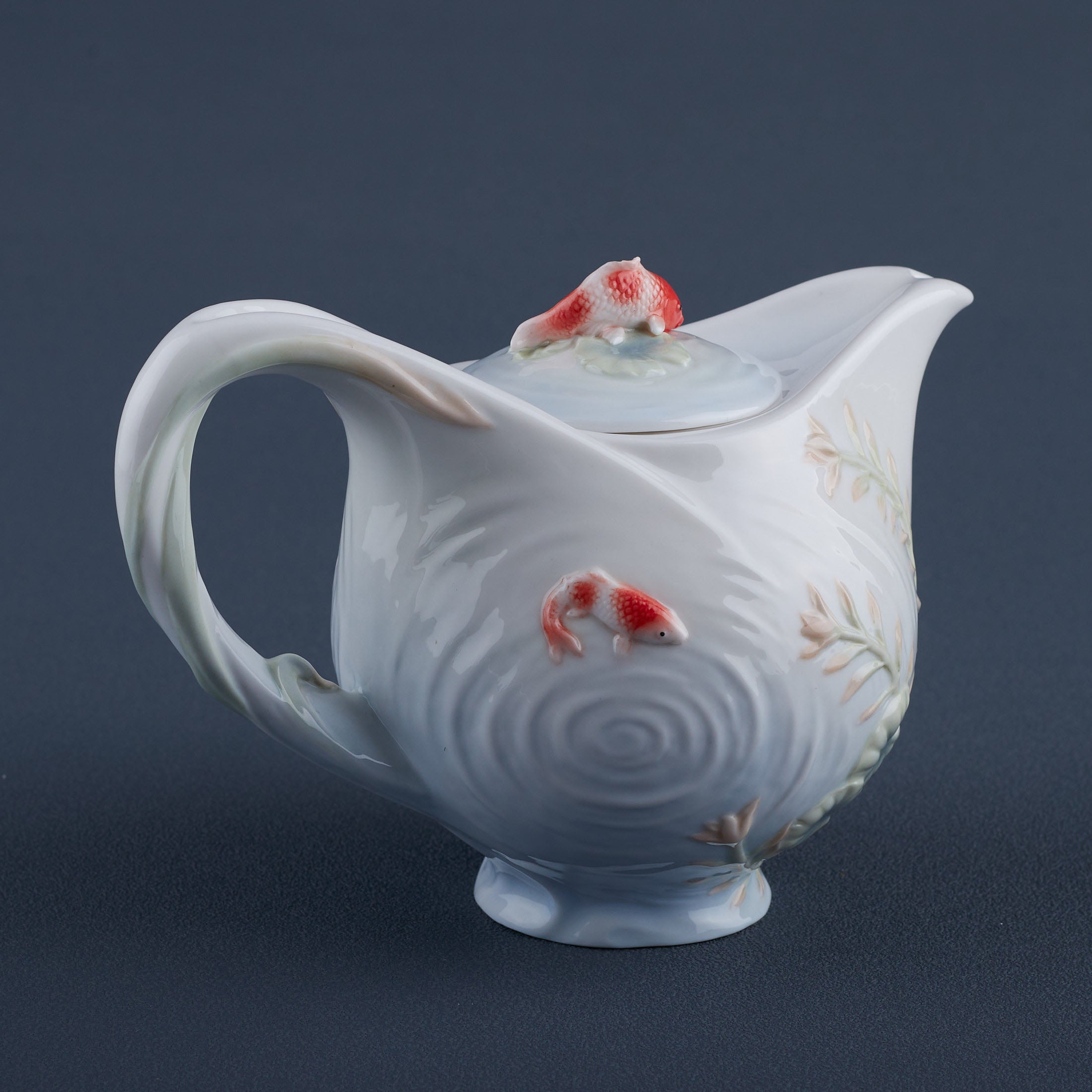 Koi In Lotus PondTeapot
