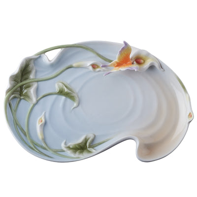 Calla Lily and Butterfly Dish (Large)