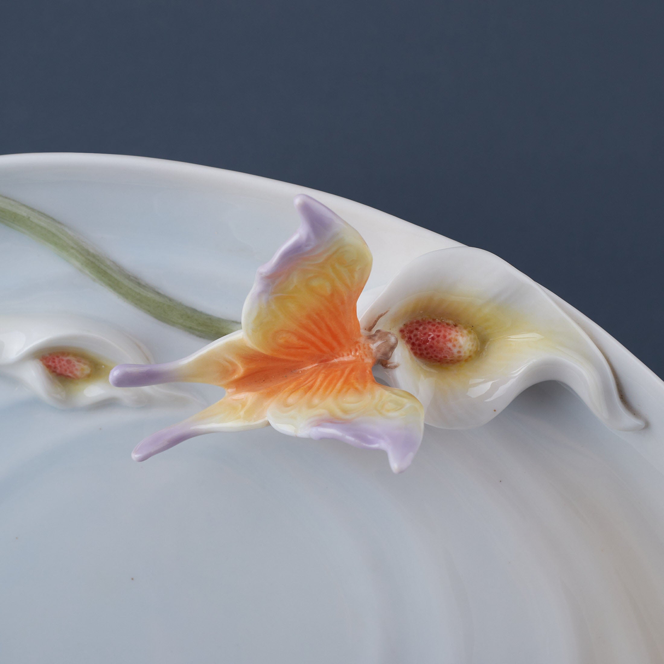 Calla Lily and Butterfly Dish (Large)