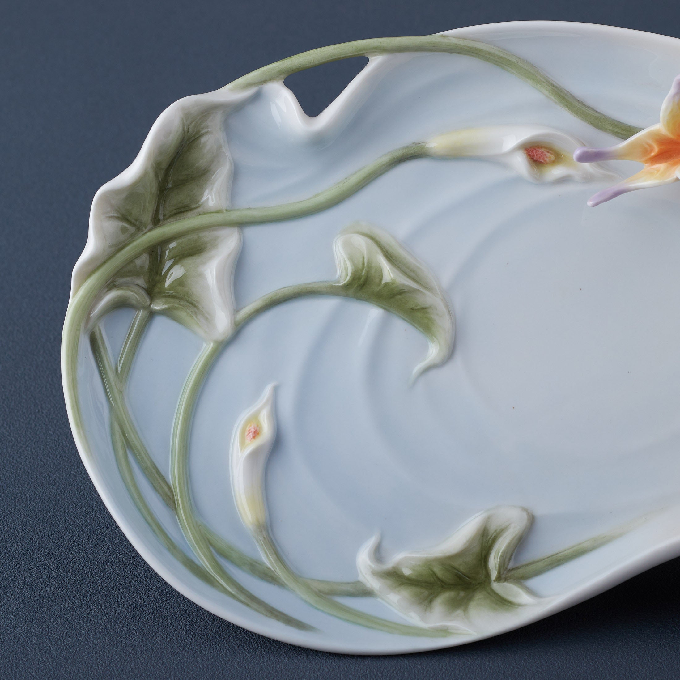 Calla Lily and Butterfly Dish (Large)