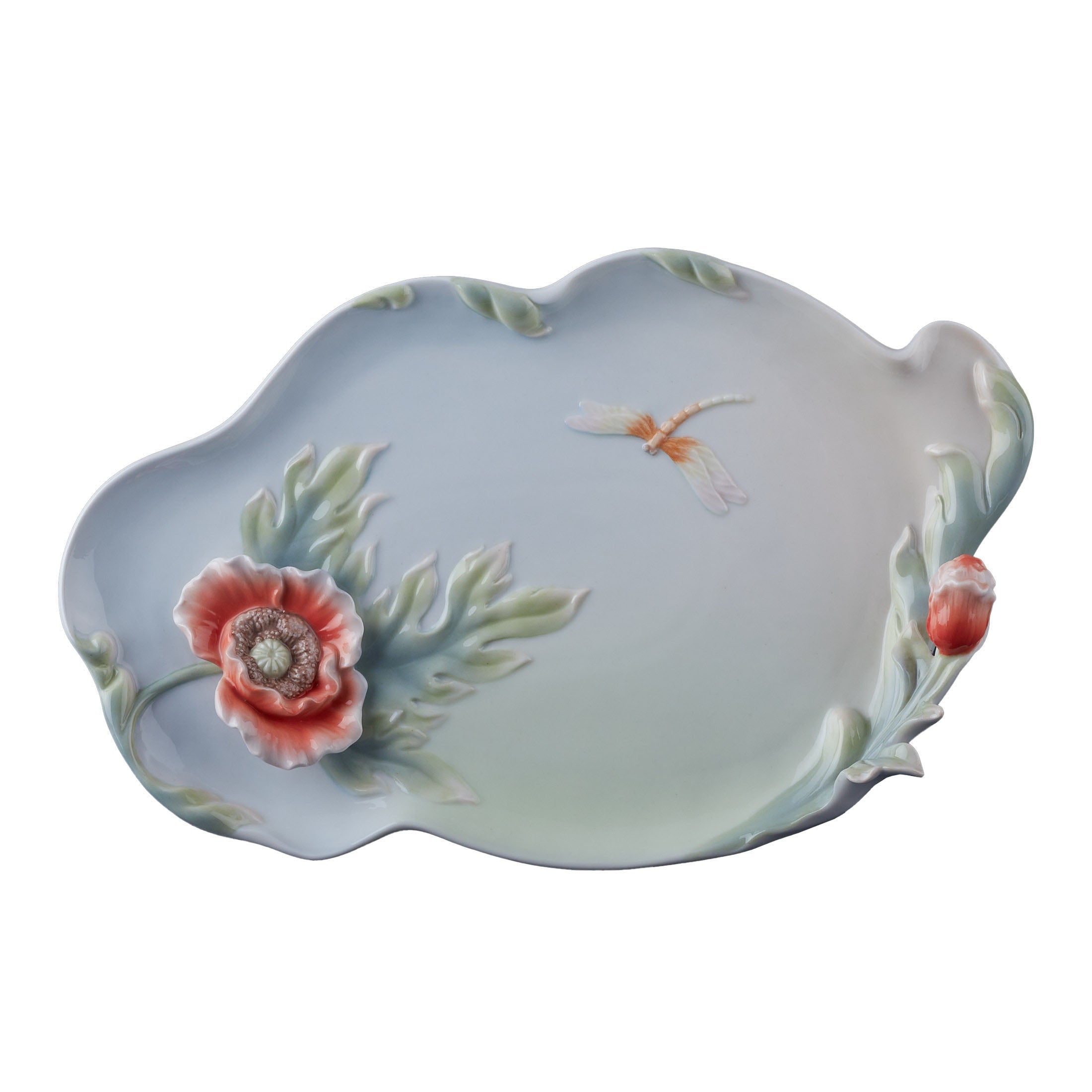 Dragonfly and Poppy Jewelery Tray (Large)