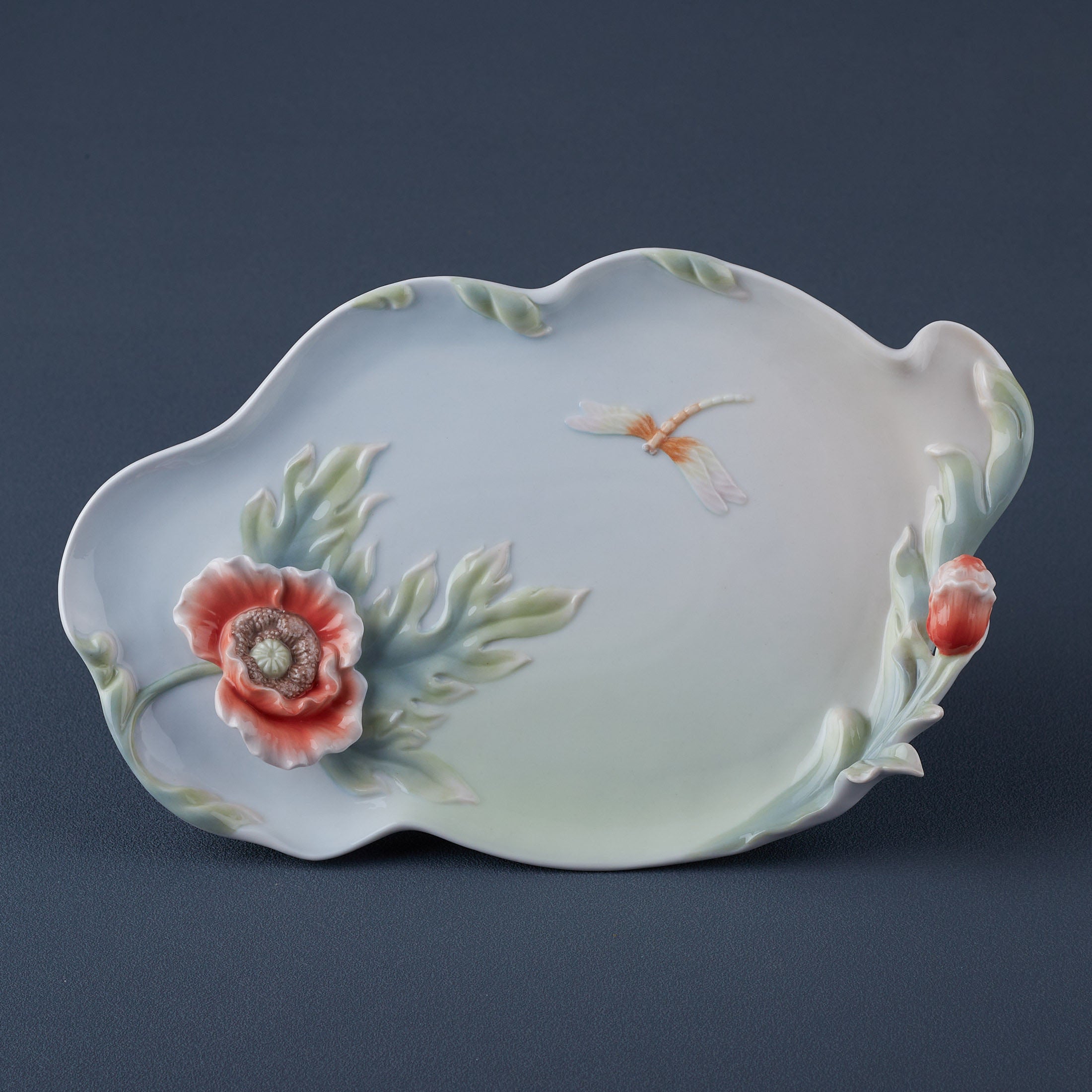 Dragonfly and Poppy Jewelery Tray (Large)
