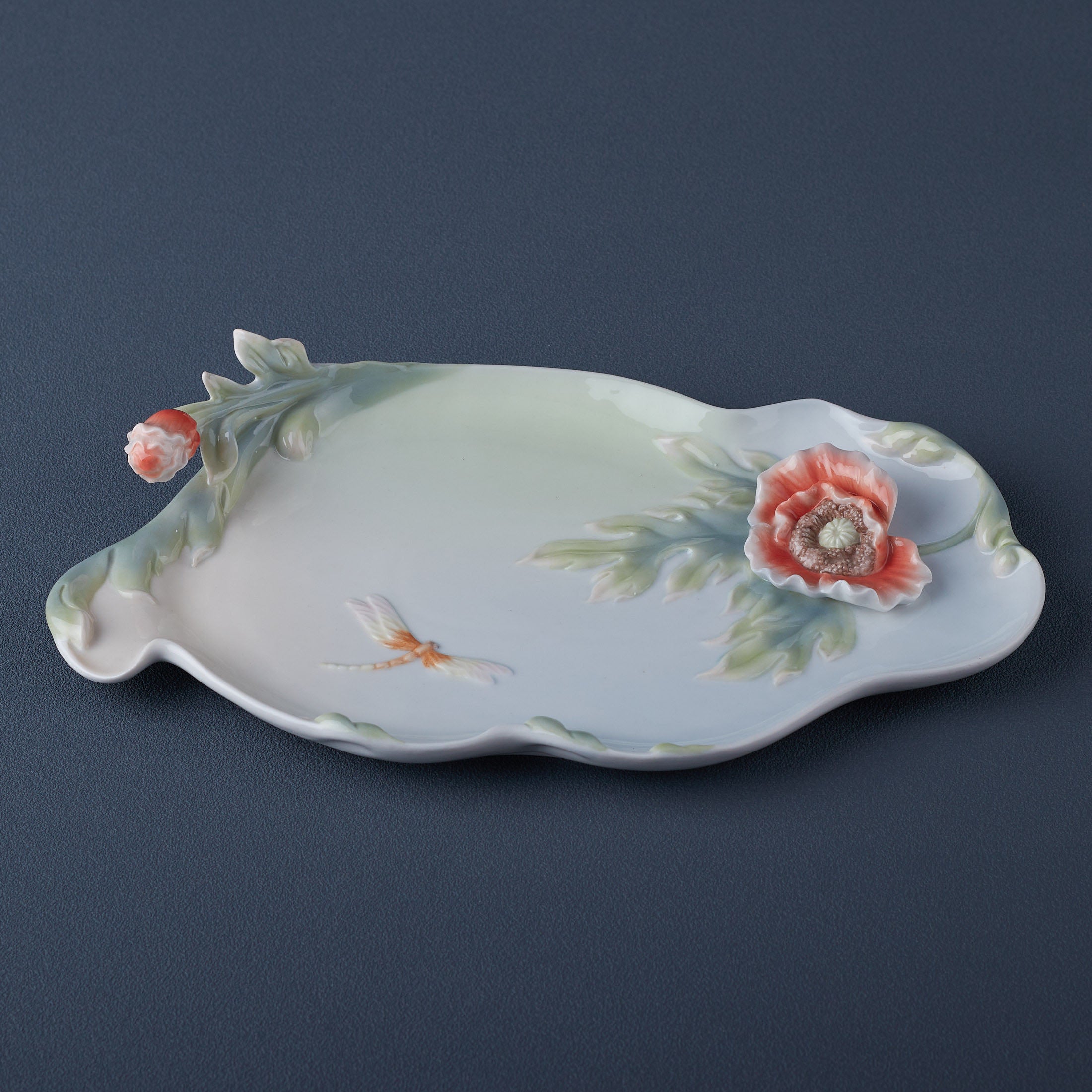 Dragonfly and Poppy Jewelery Tray (Large)