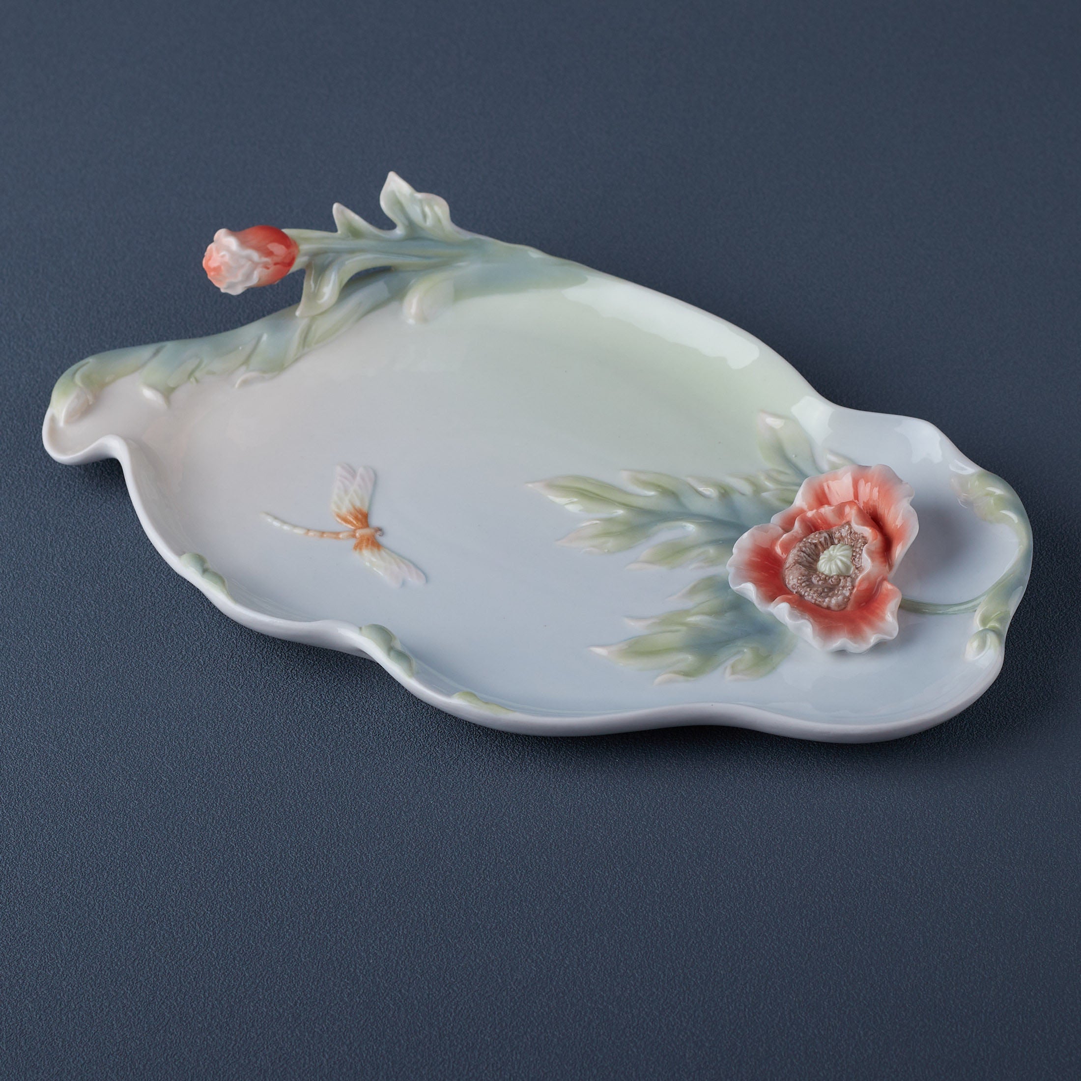 Dragonfly and Poppy Jewelery Tray (Large)