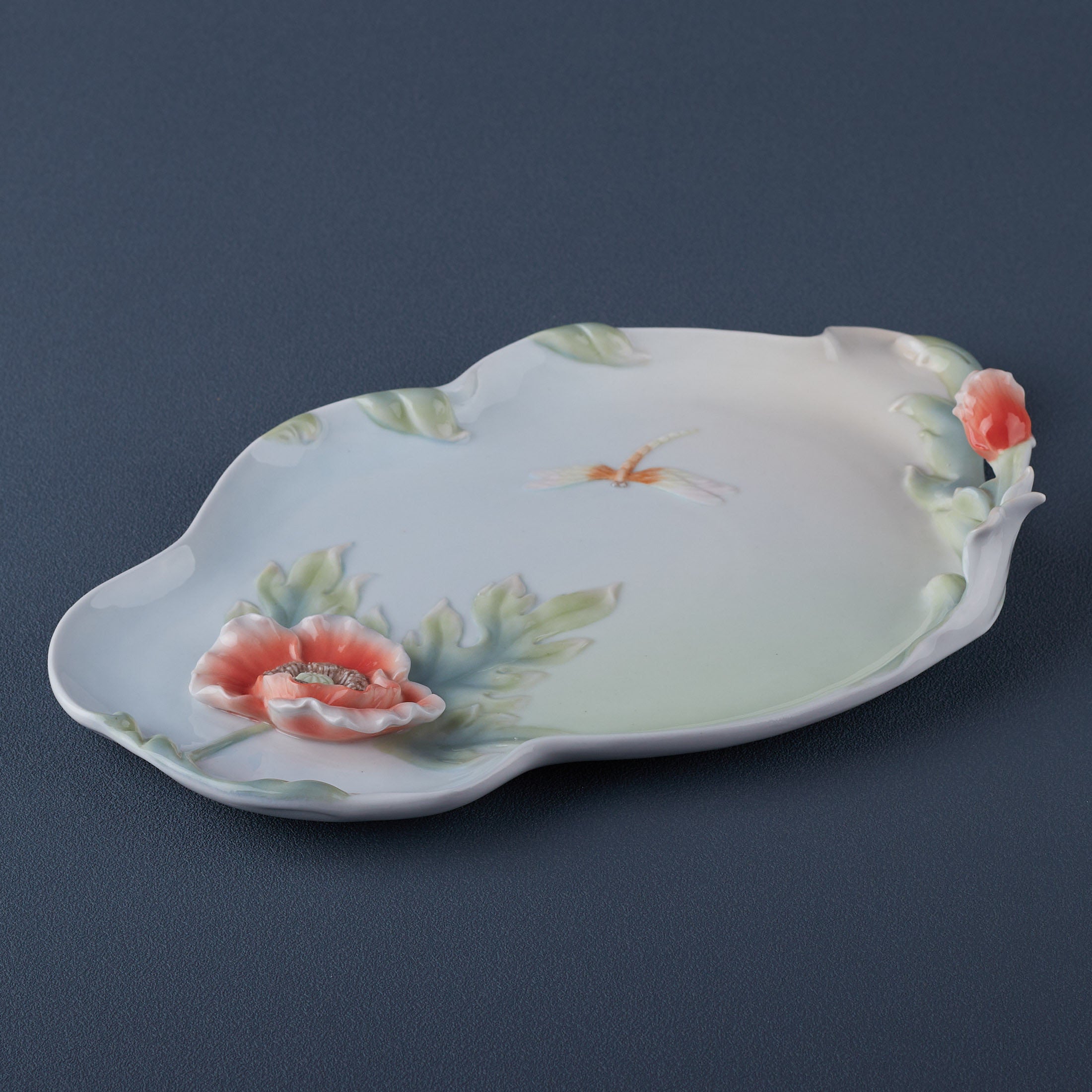 Dragonfly and Poppy Jewelery Tray (Large)