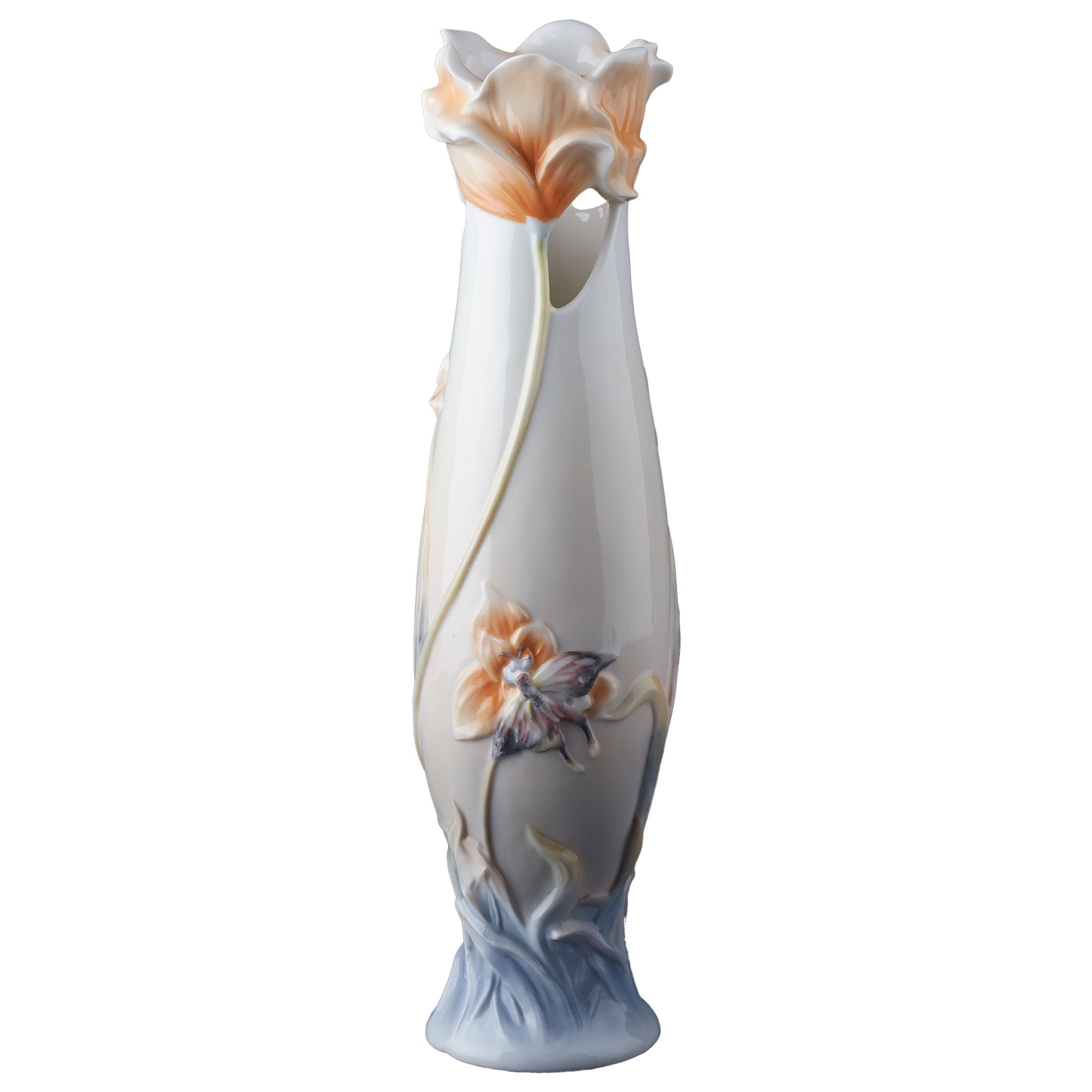 Little Butterfly And Tulip Vase