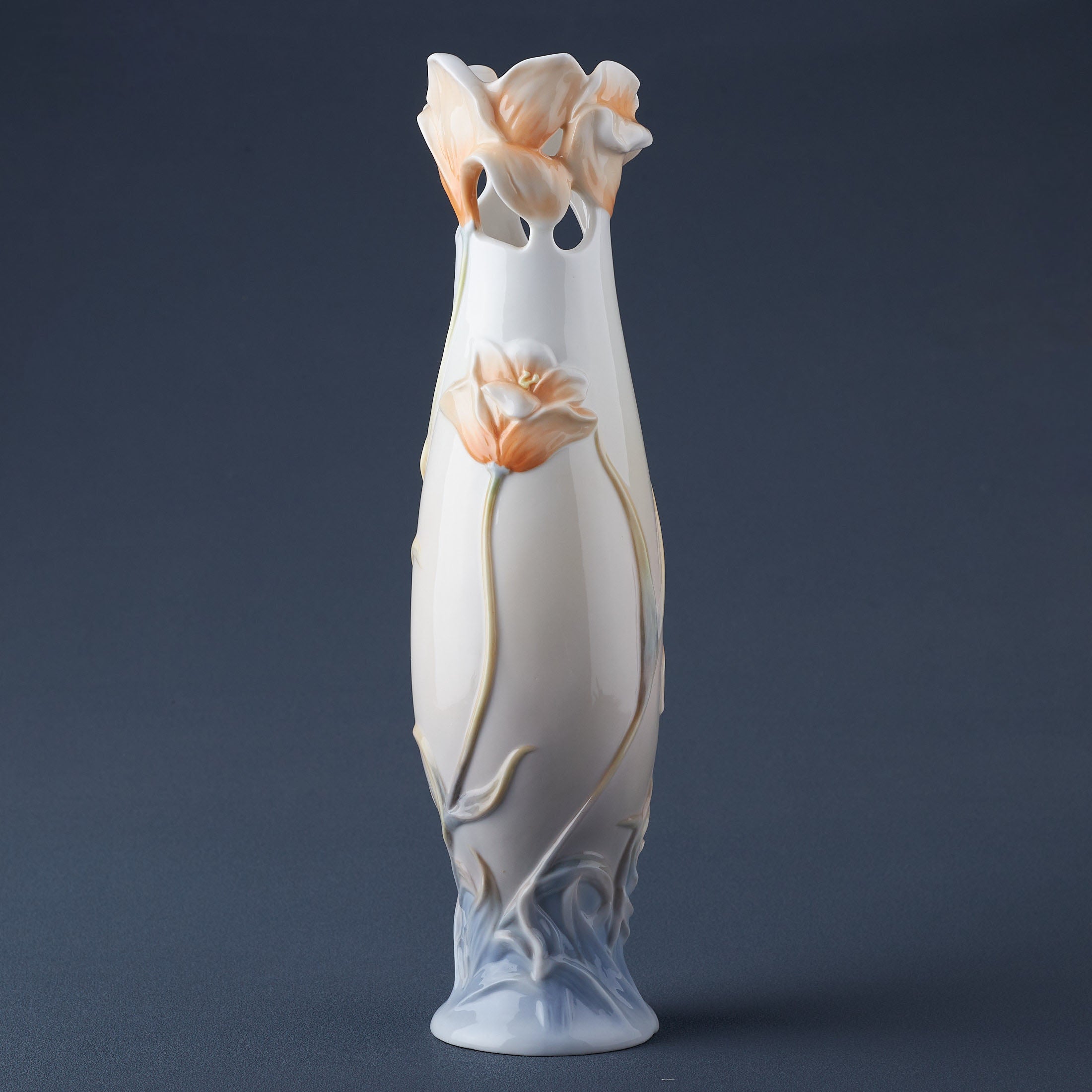 Little Butterfly And Tulip Vase