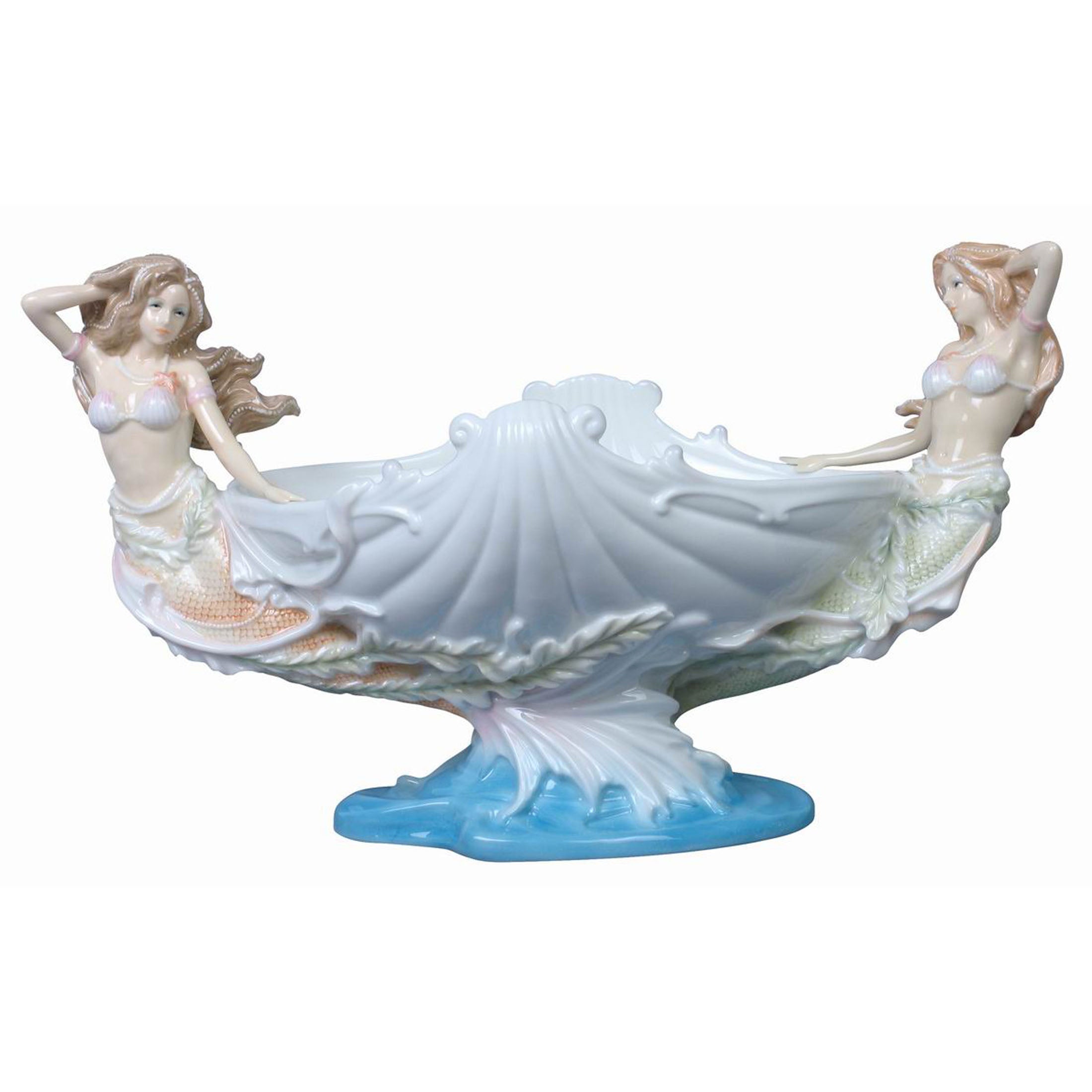 Twin Mermaids And Shell Tray