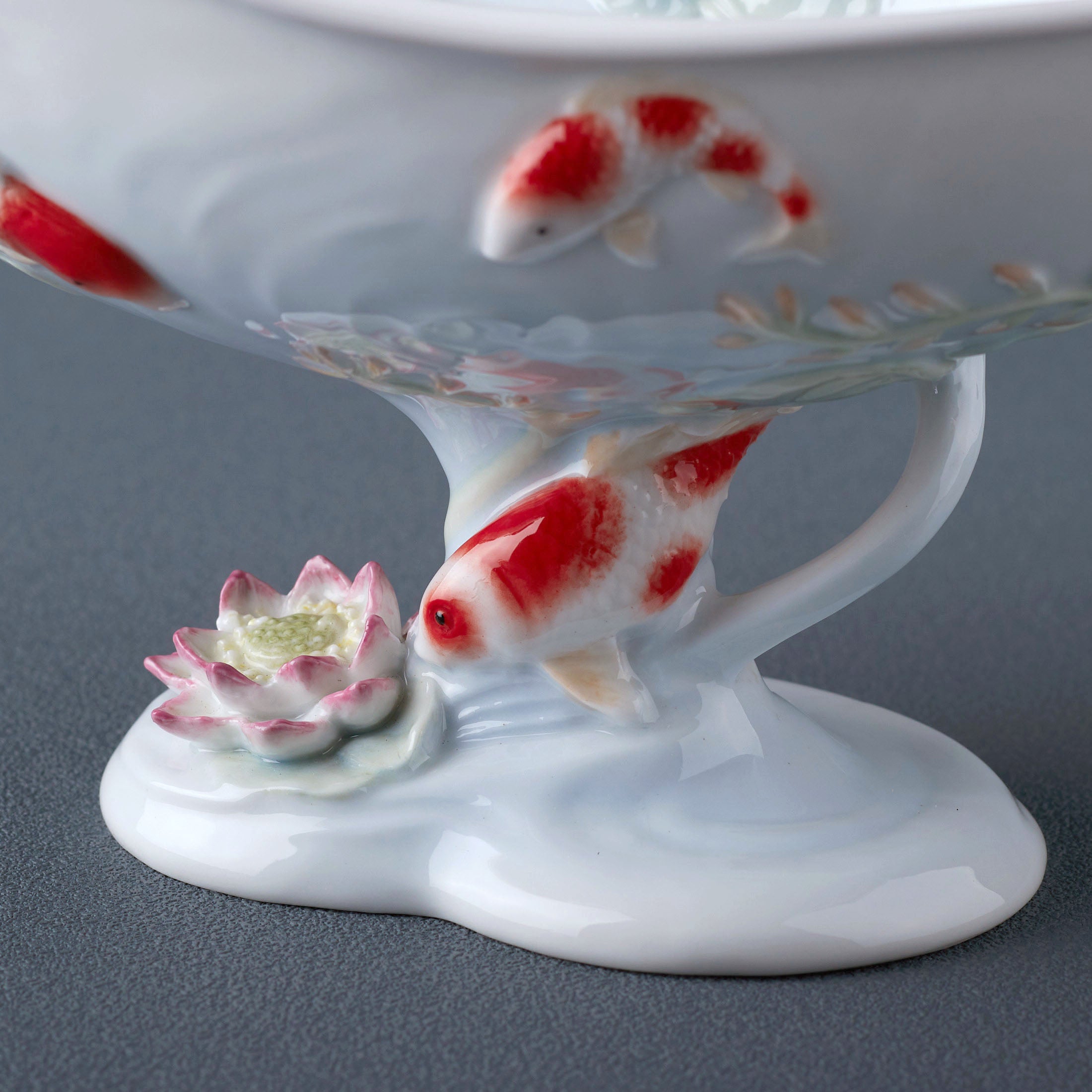 Koi In Lotus Pond Coupe