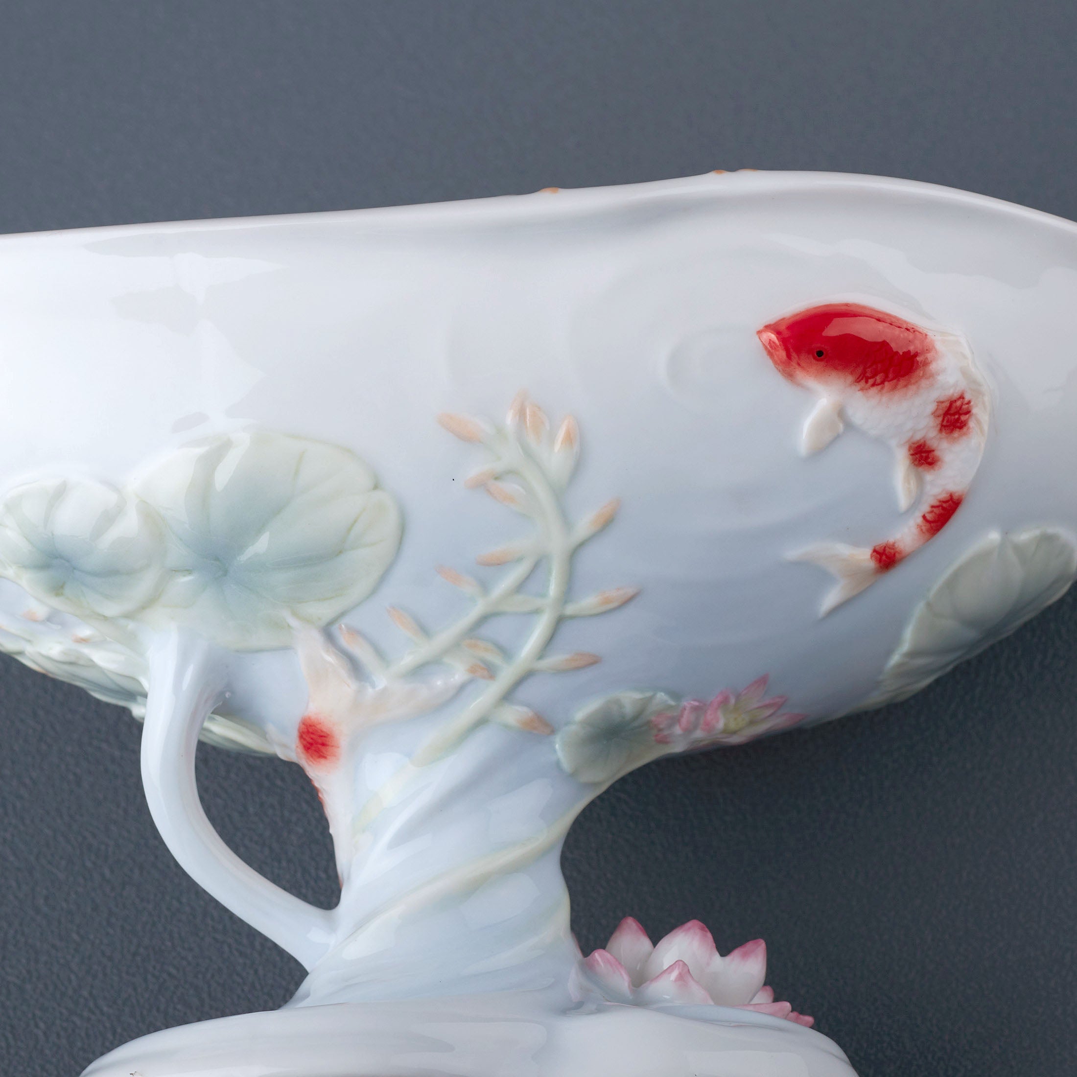 Koi In Lotus Pond Coupe