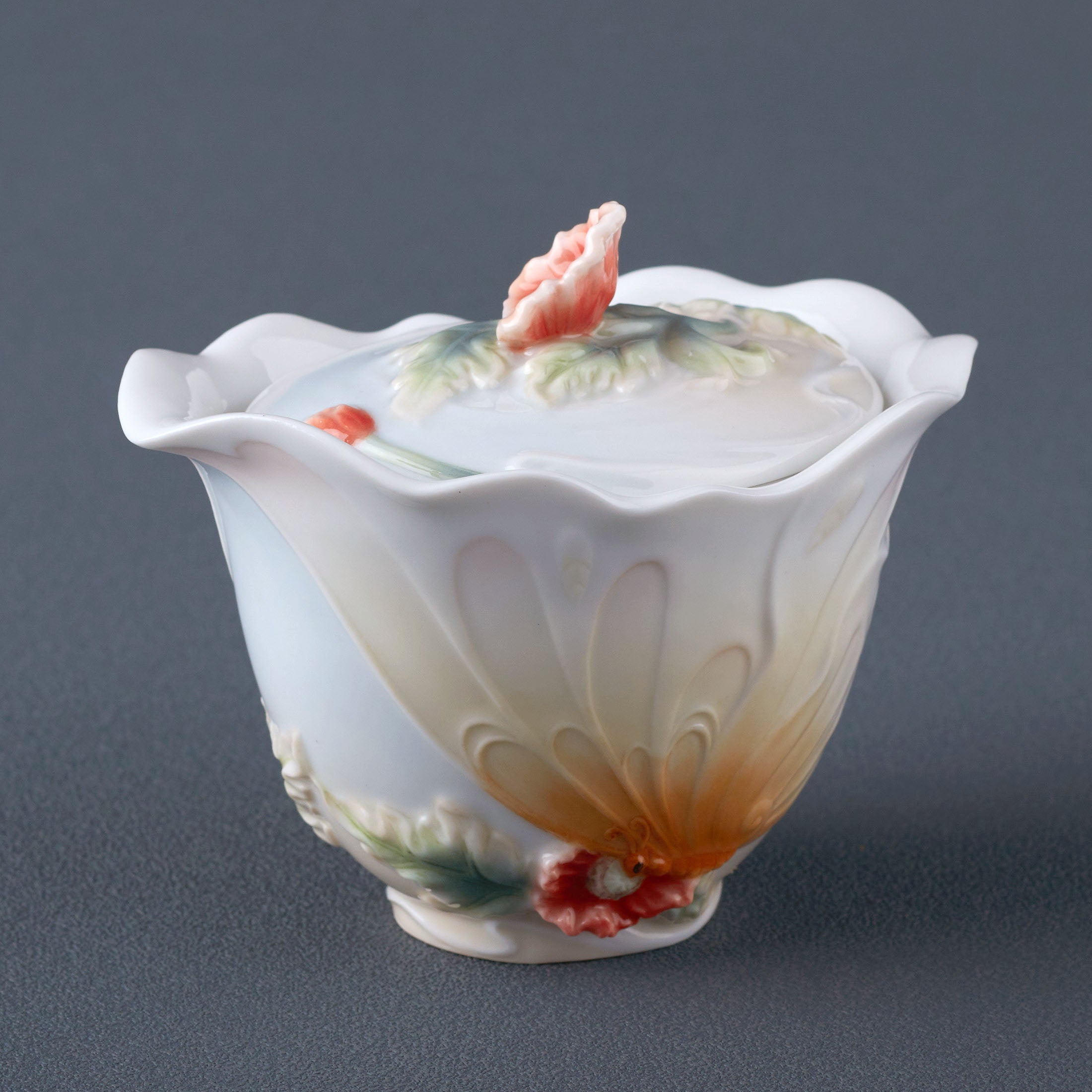Butterfly Wing and Poppy Sugar Jar