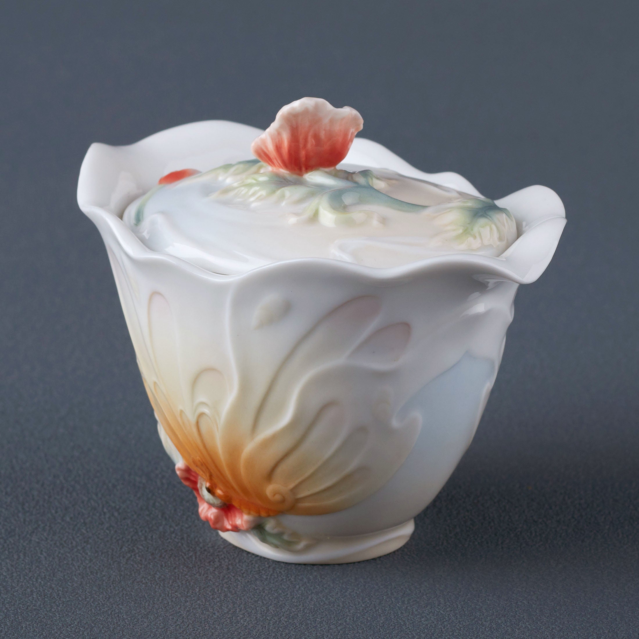 Butterfly Wing and Poppy Sugar Jar