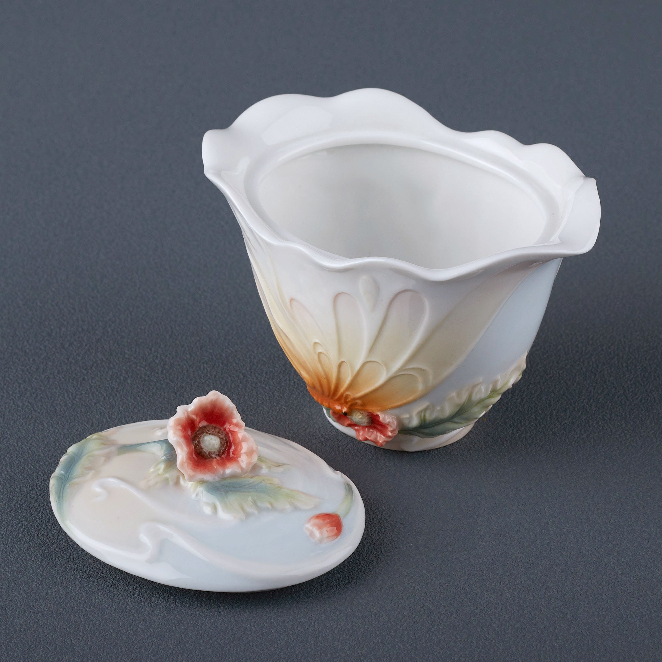 Butterfly Wing and Poppy Sugar Jar