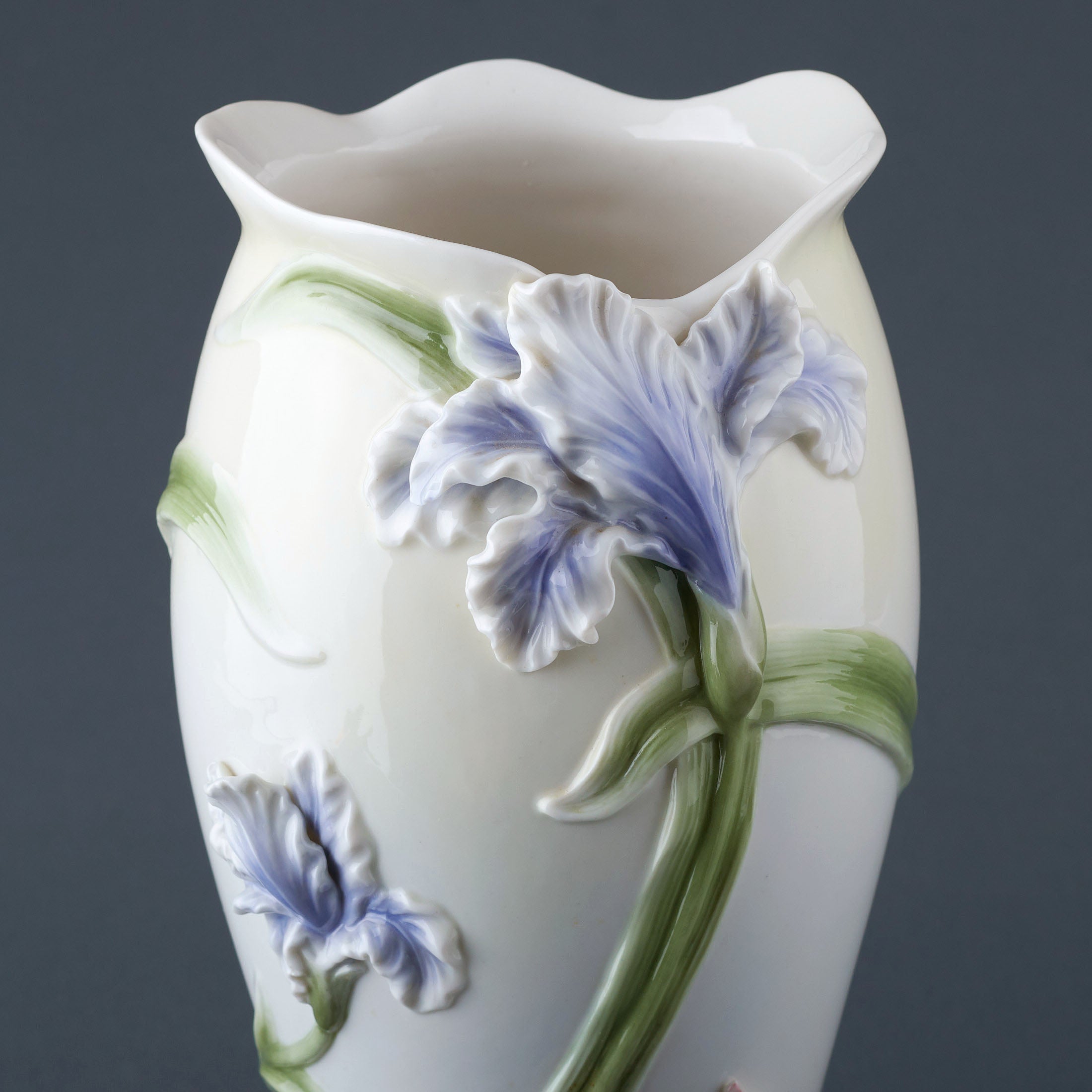 Iris and Butterfly Vase