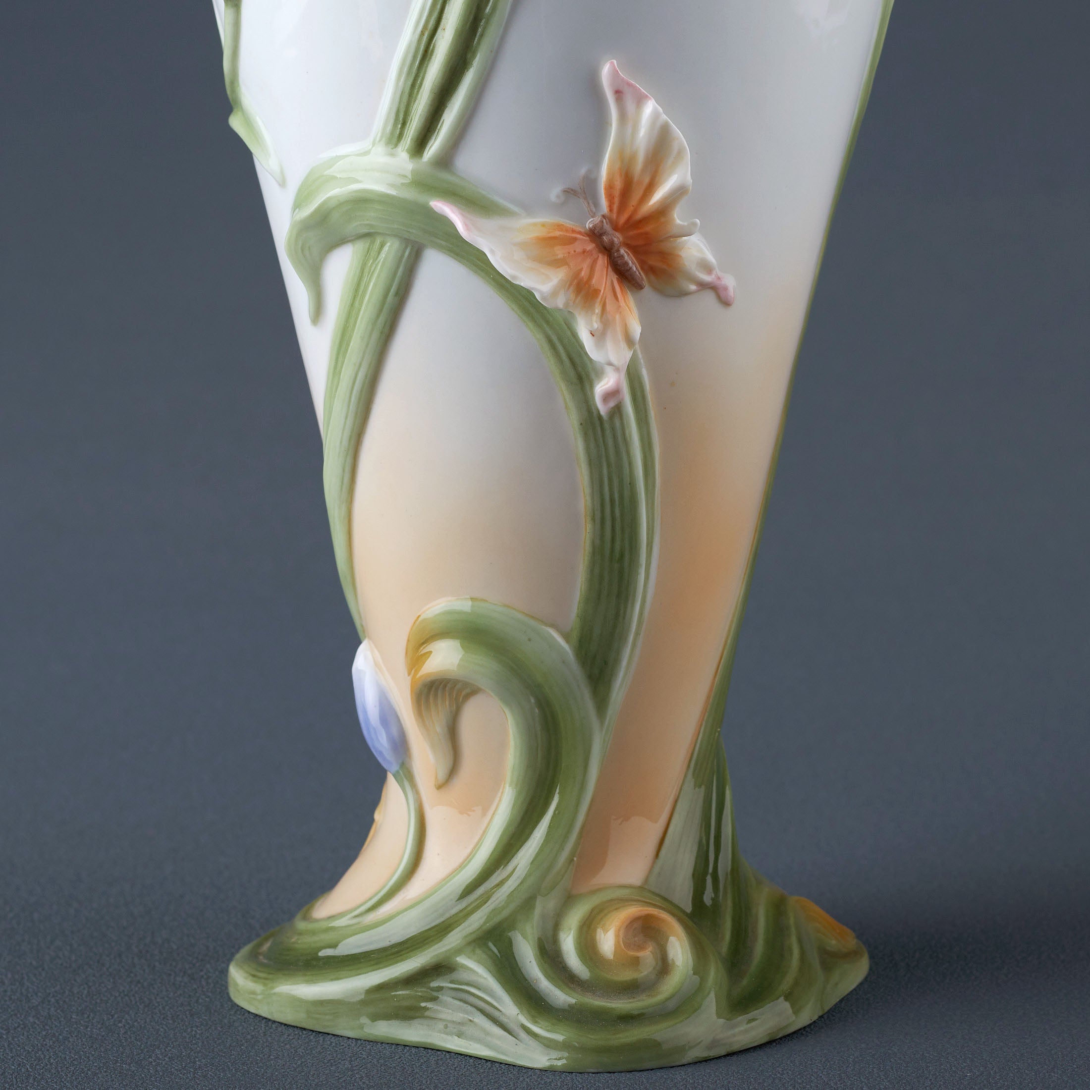 Iris and Butterfly Vase