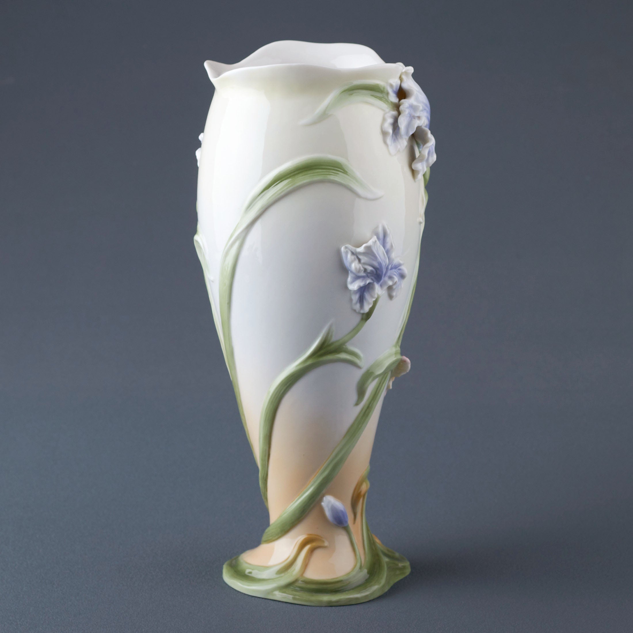 Iris and Butterfly Vase