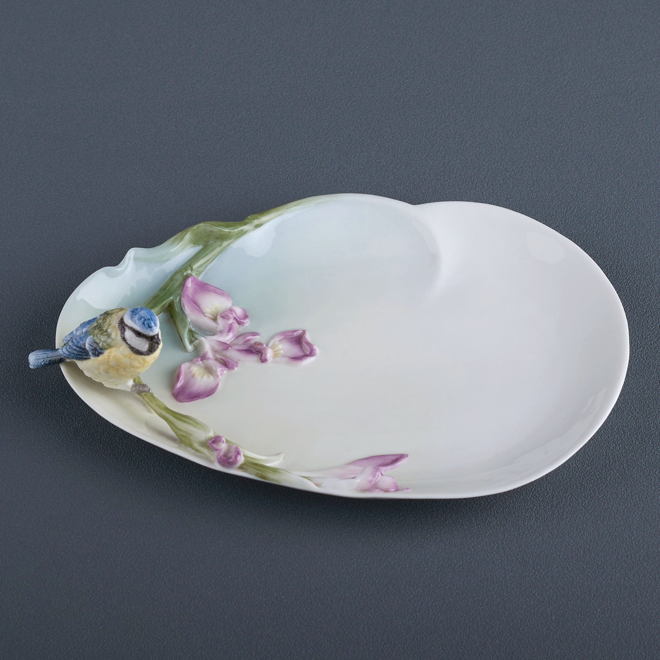 Iris and Blue Tit Dish