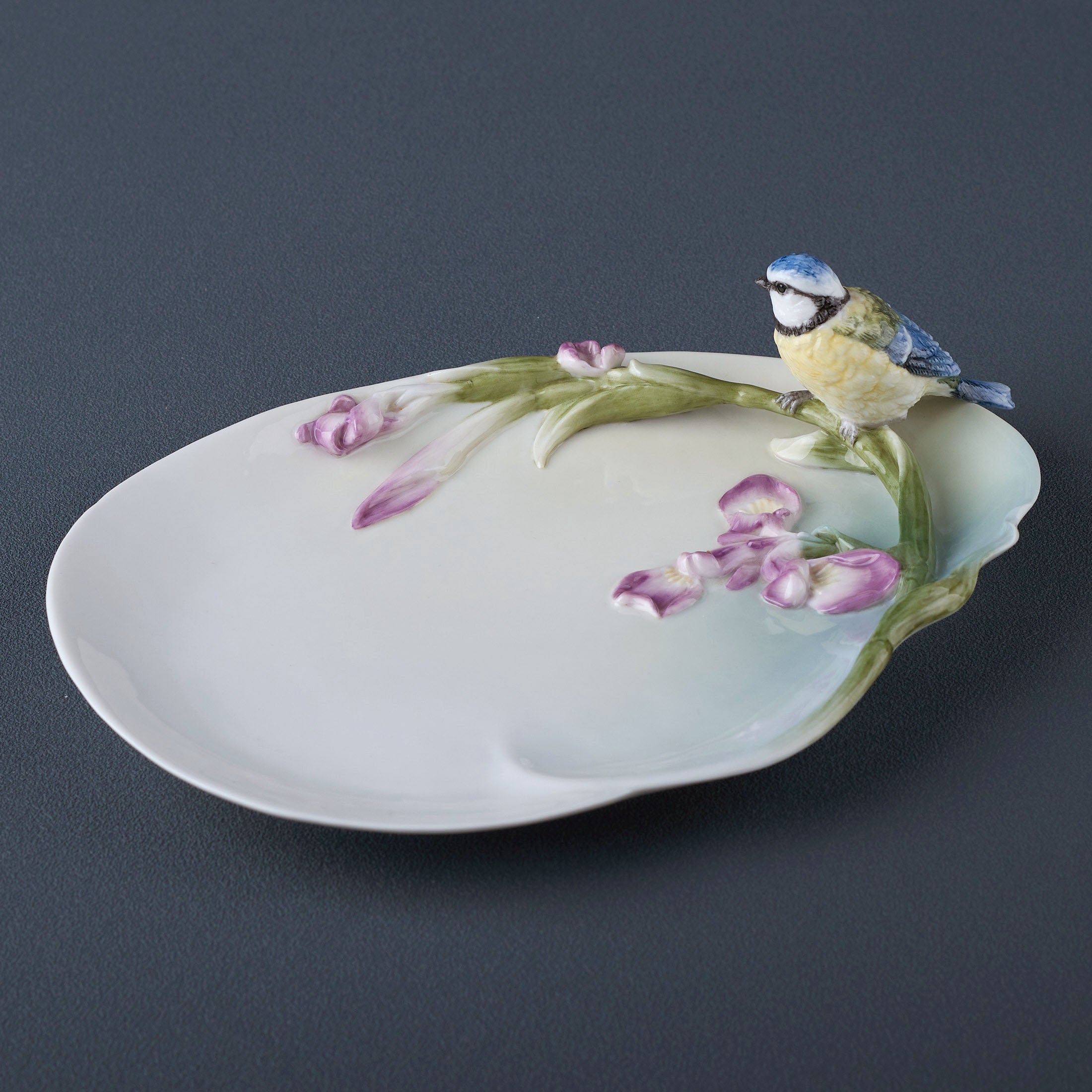 Iris and Blue Tit Dish
