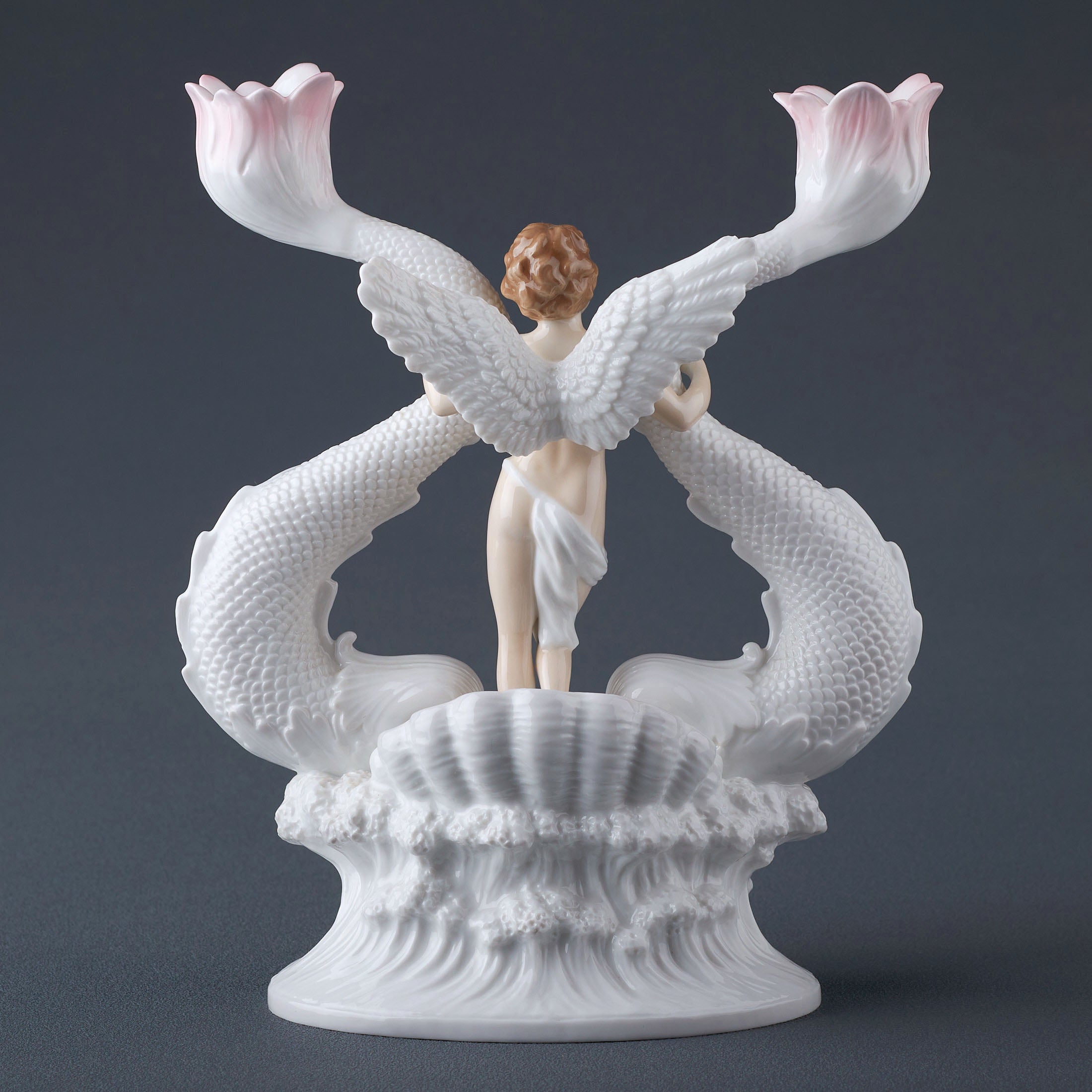 Cherub Holding Twin Fish