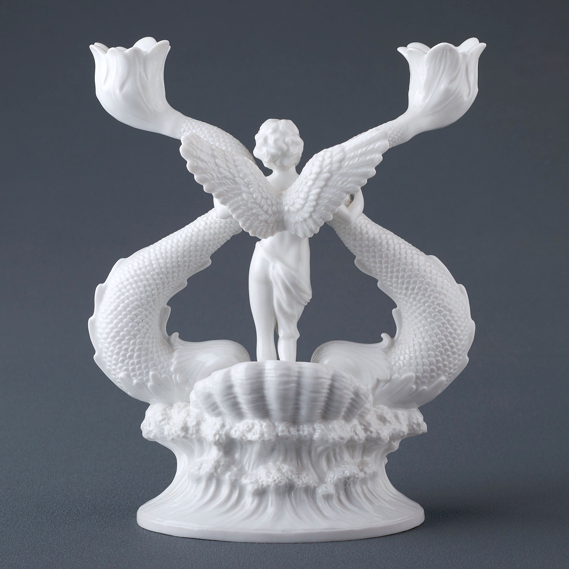 Cherub Holding Twin Fish