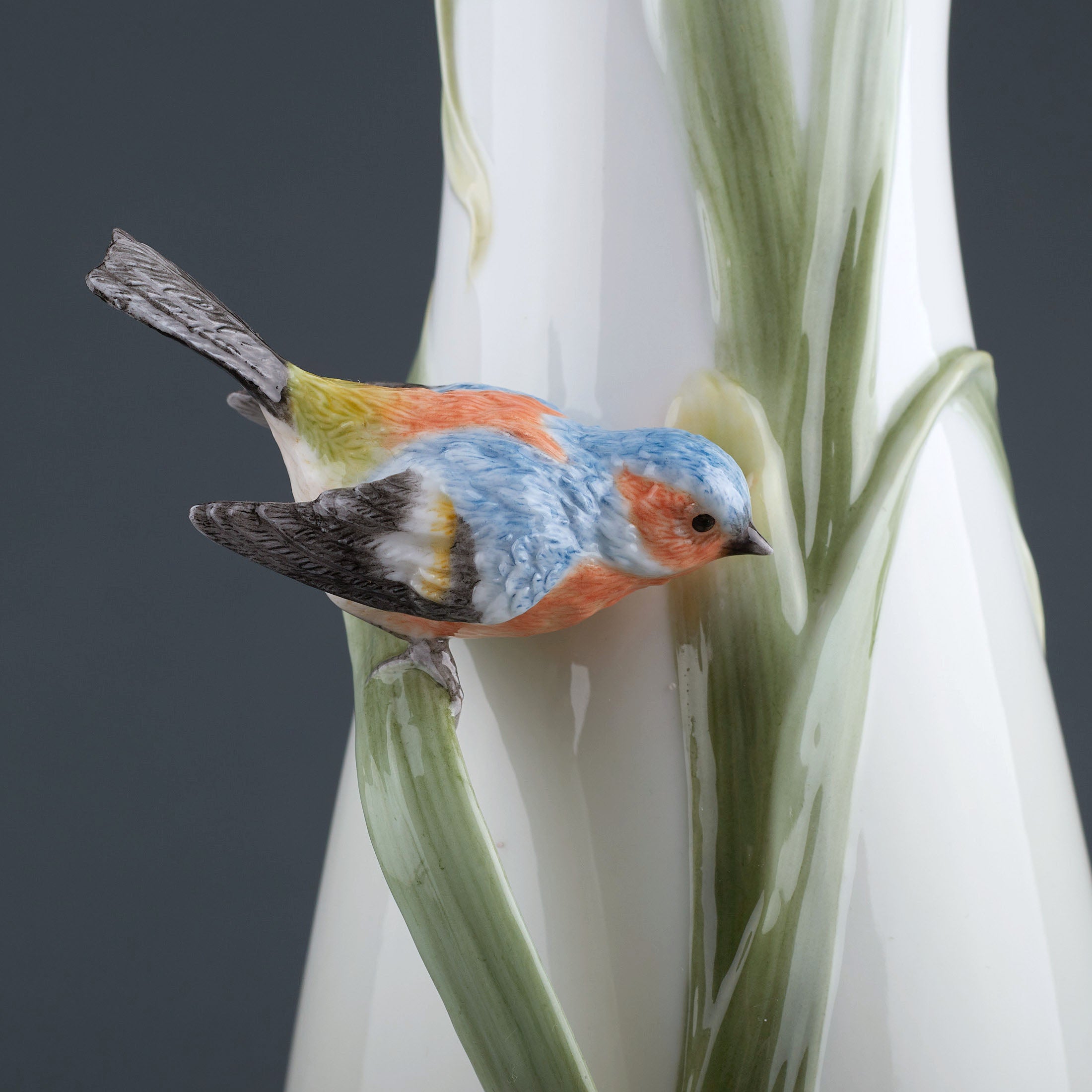 Reed and Bluebird Vase