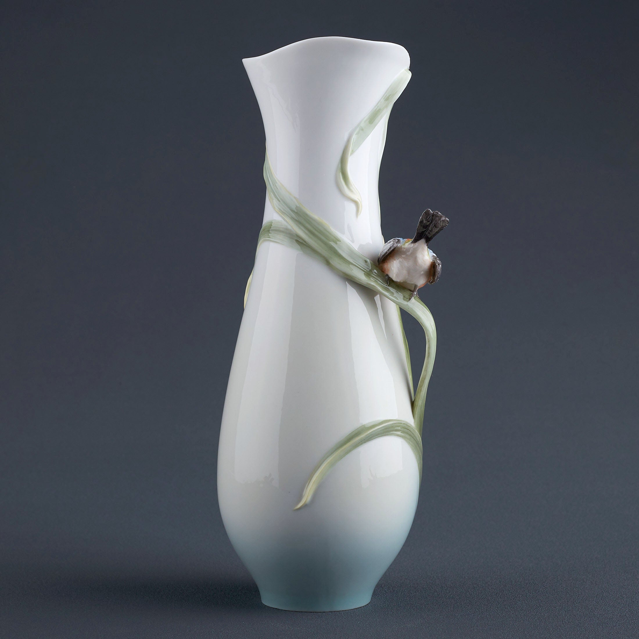 Reed and Bluebird Vase