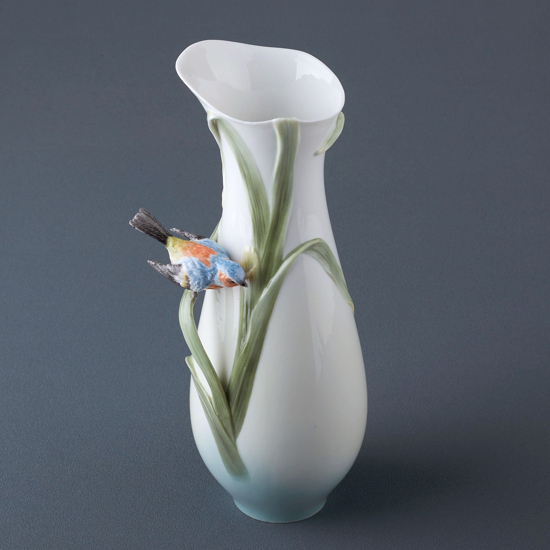 Reed and Bluebird Vase