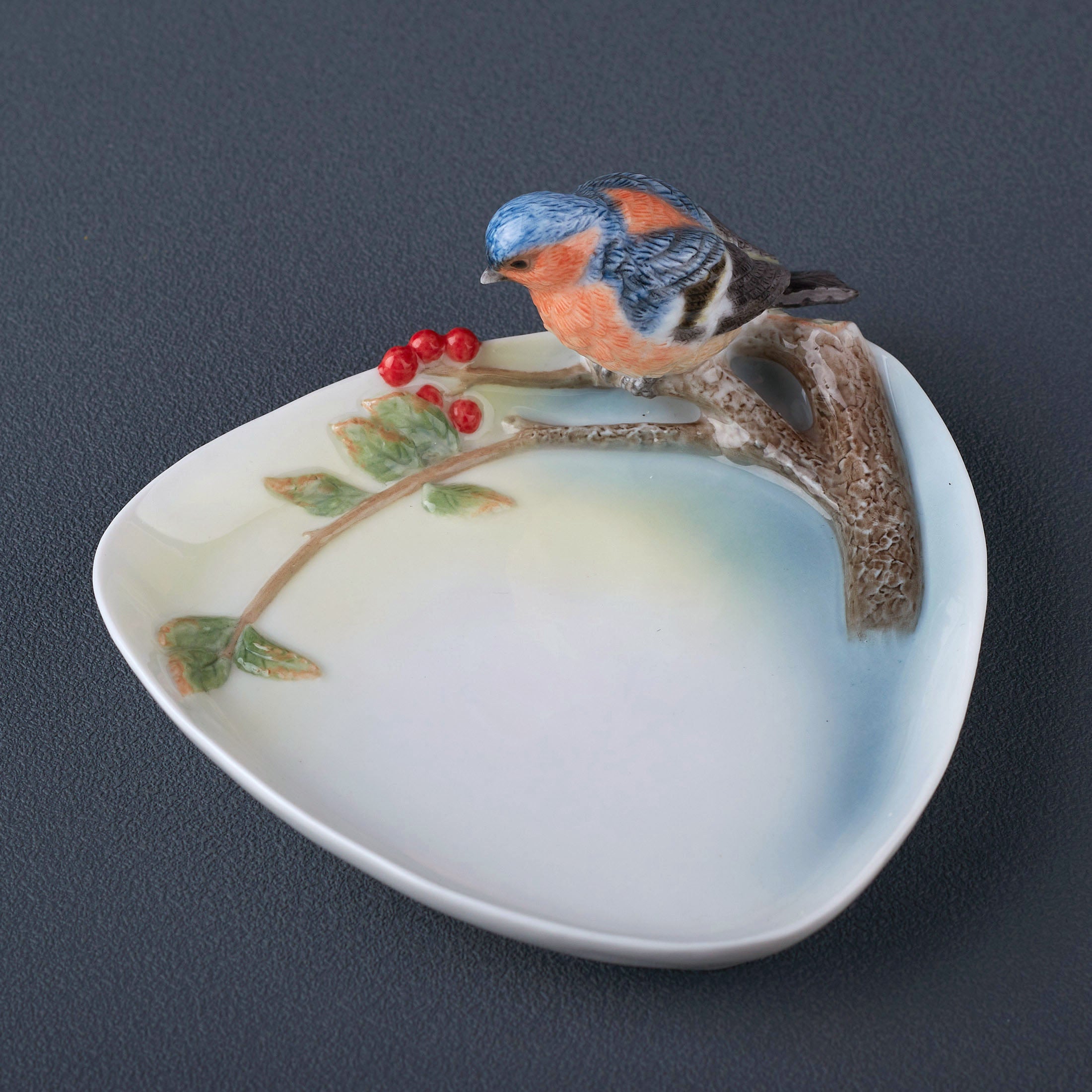 Pyracantha and Bluebird Dish