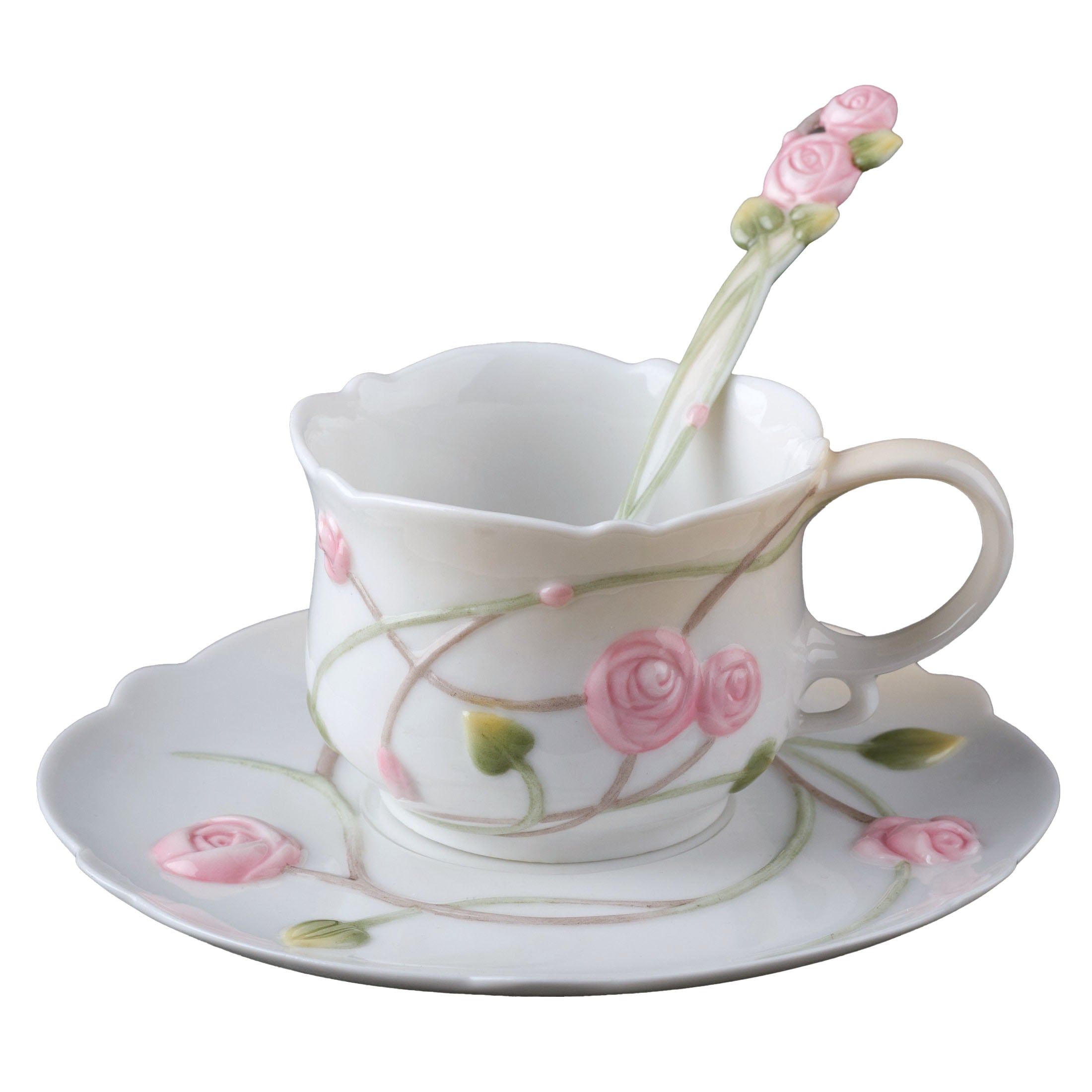 Rose Coffee Cup Set