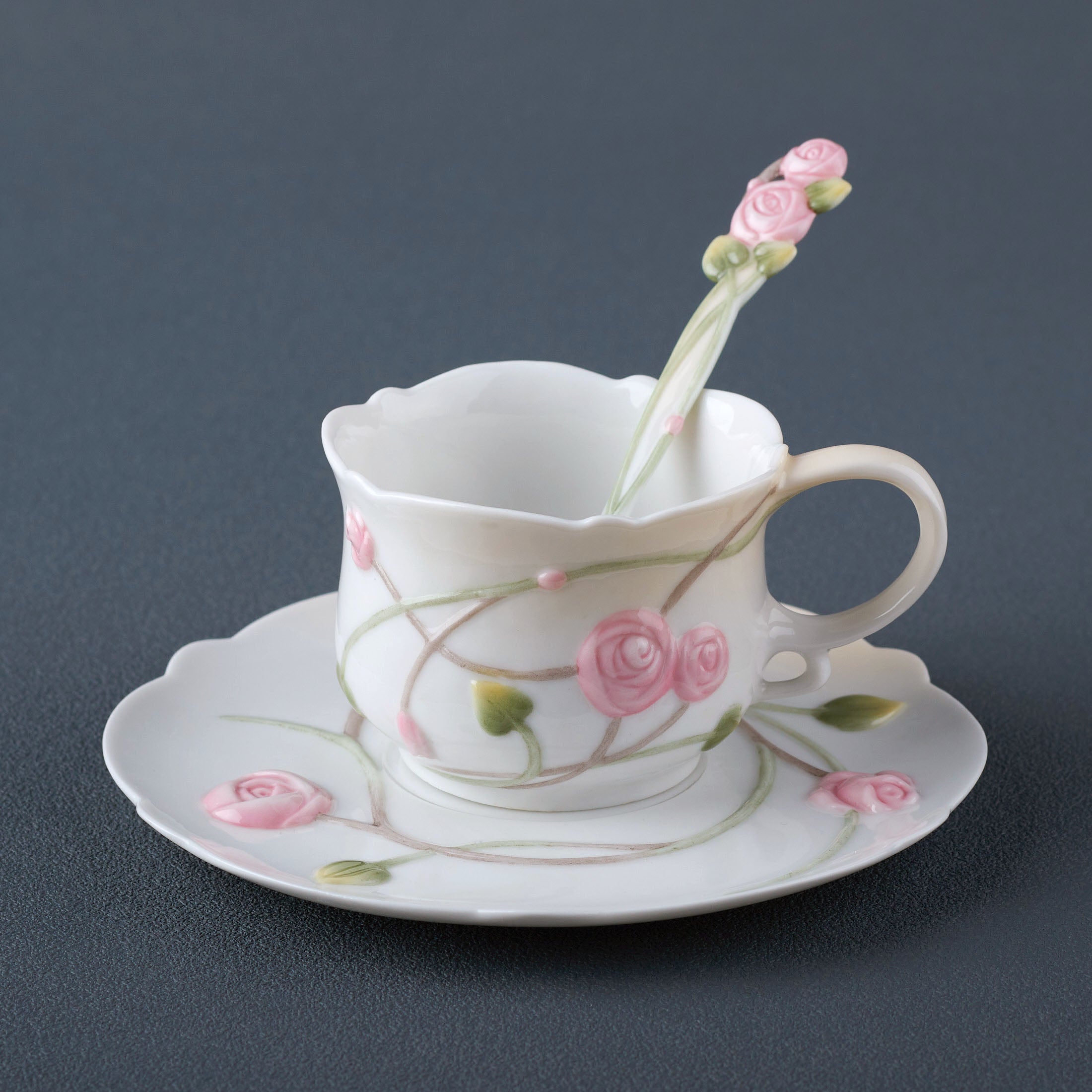 Rose Coffee Cup Set