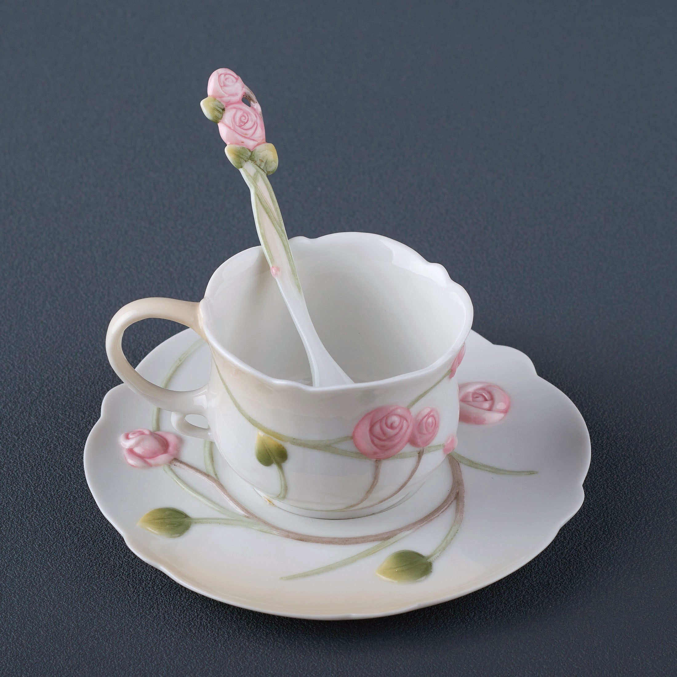 Rose Coffee Cup Set