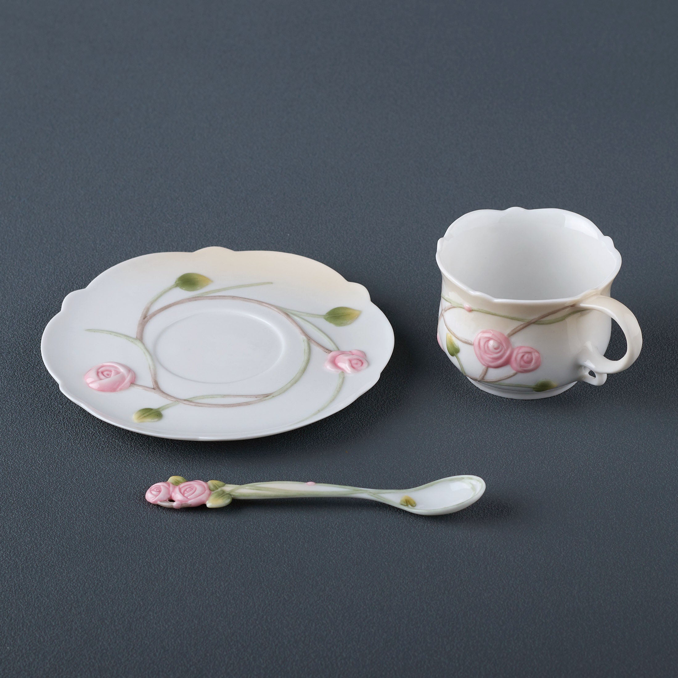 Rose Coffee Cup Set