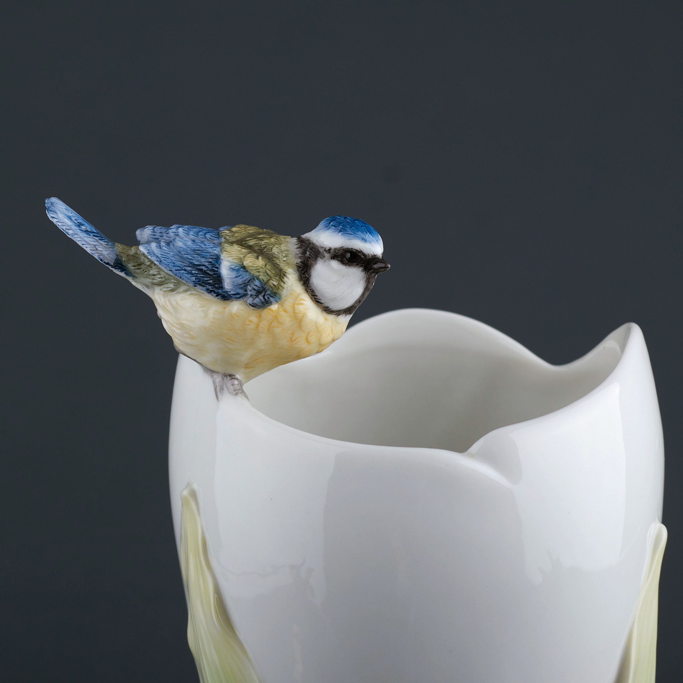Pleione and Blue Tit Vase