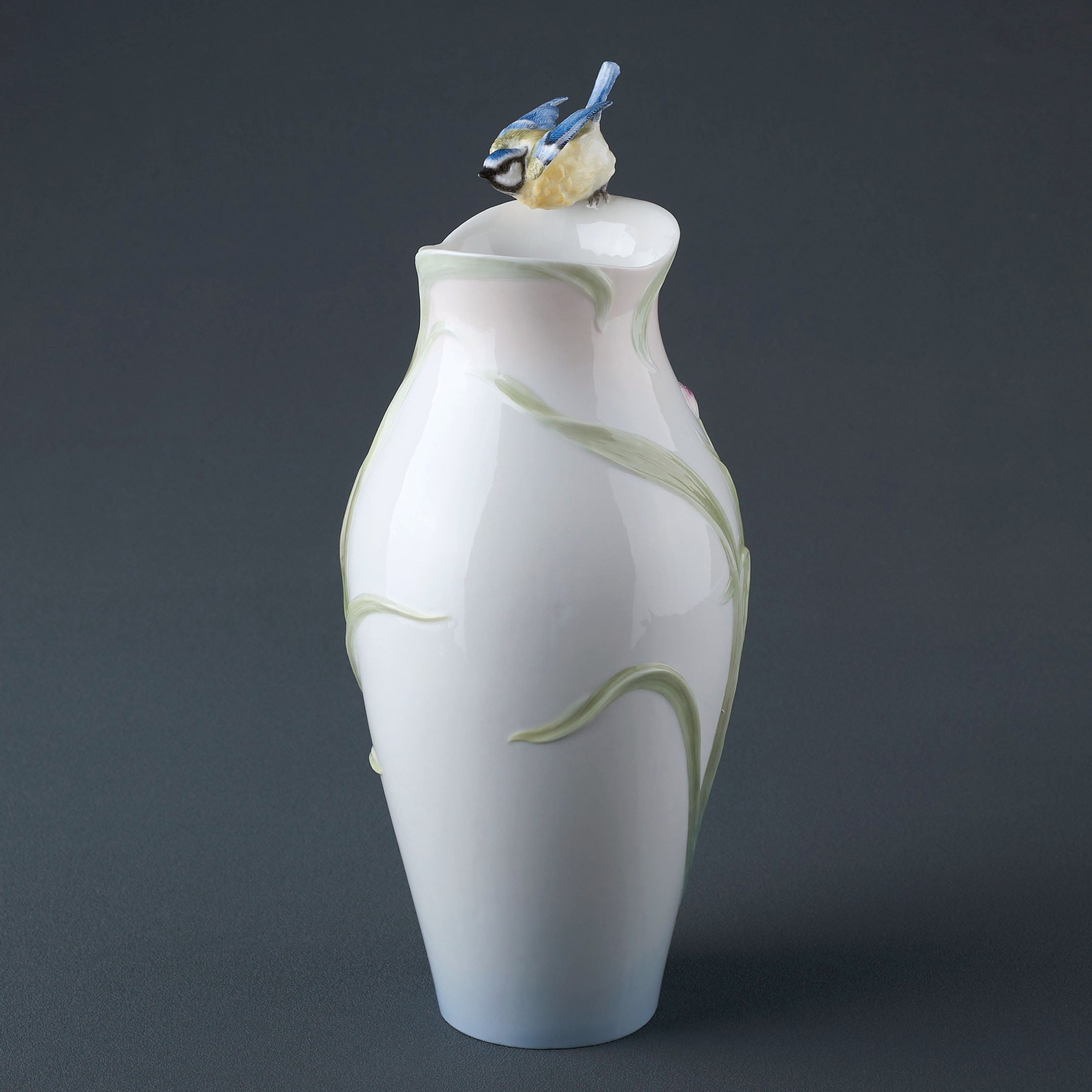 Orchid and Blue Tit Vase
