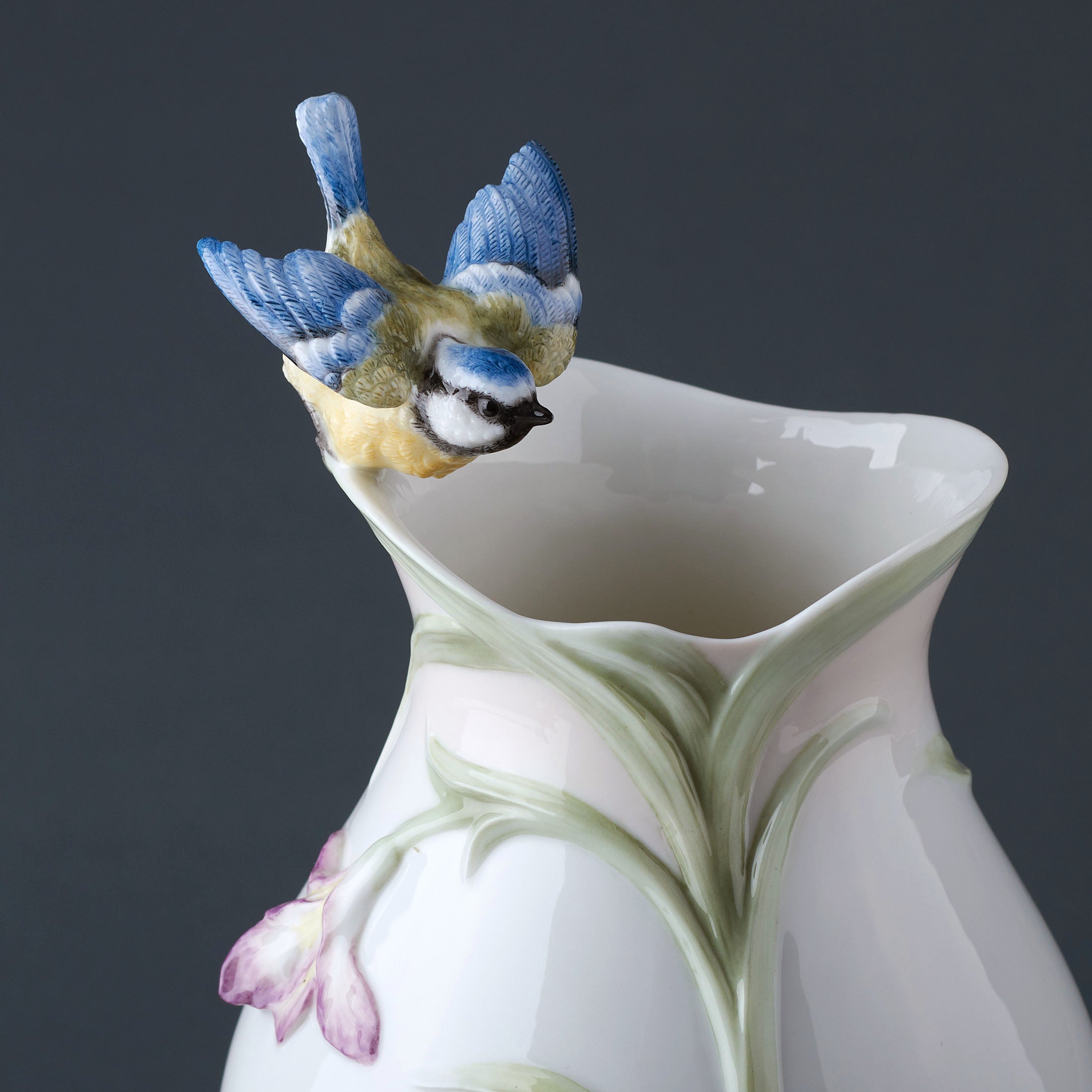 Orchid and Blue Tit Vase