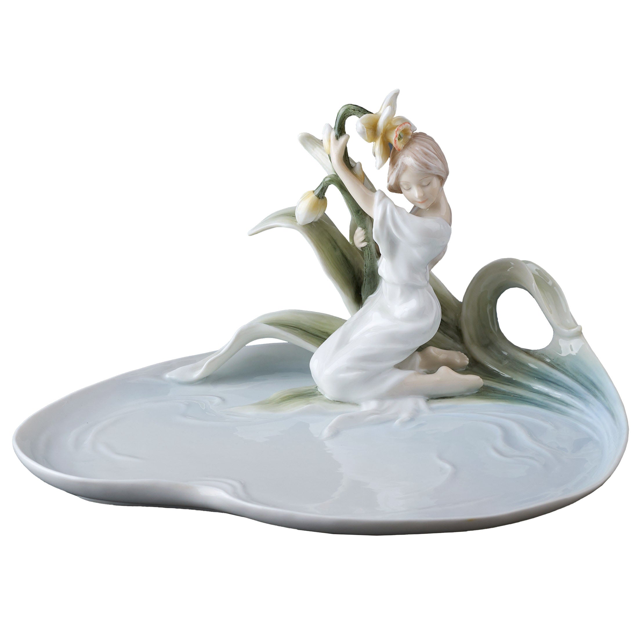 Narcissus and Girl Tray
