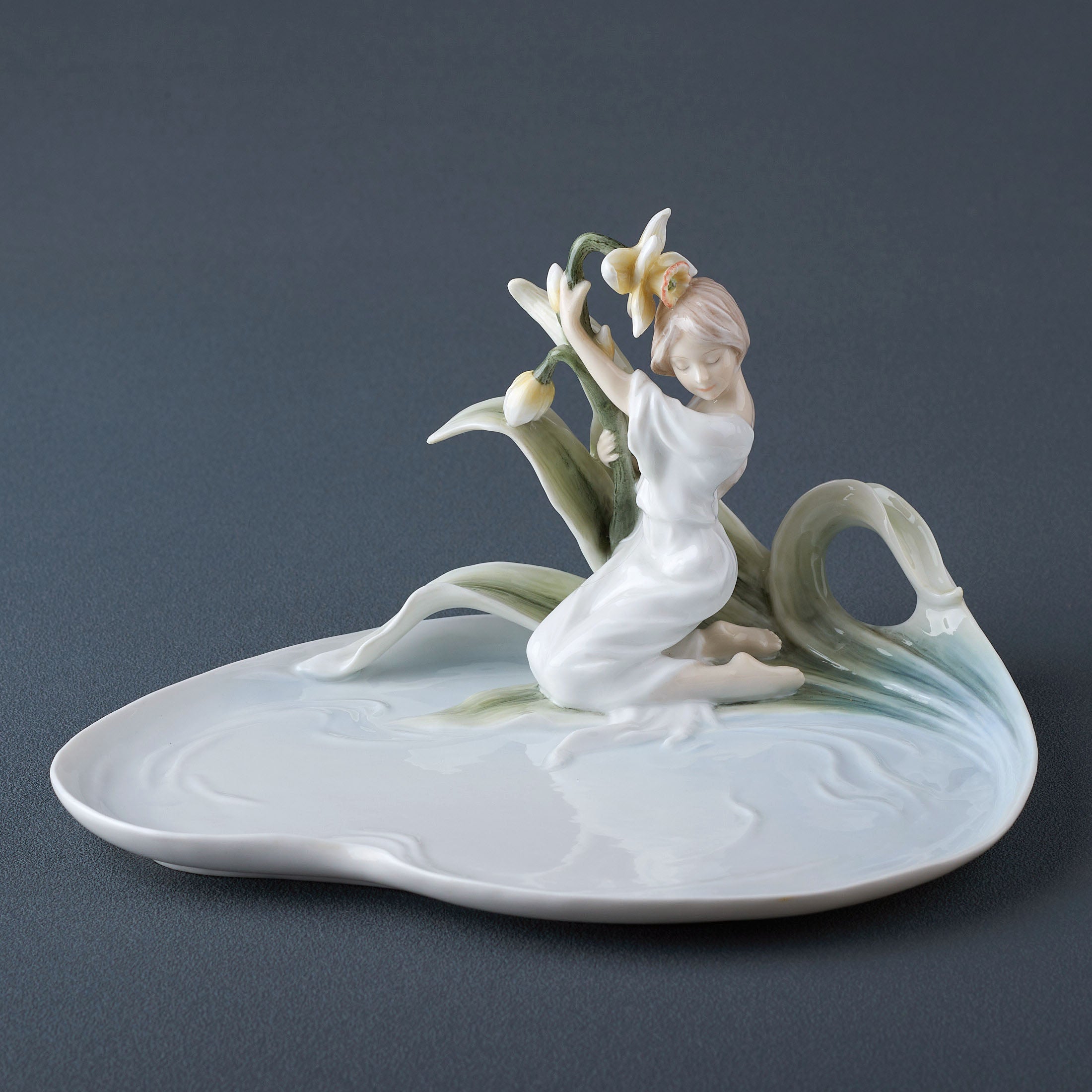 Narcissus and Girl Tray