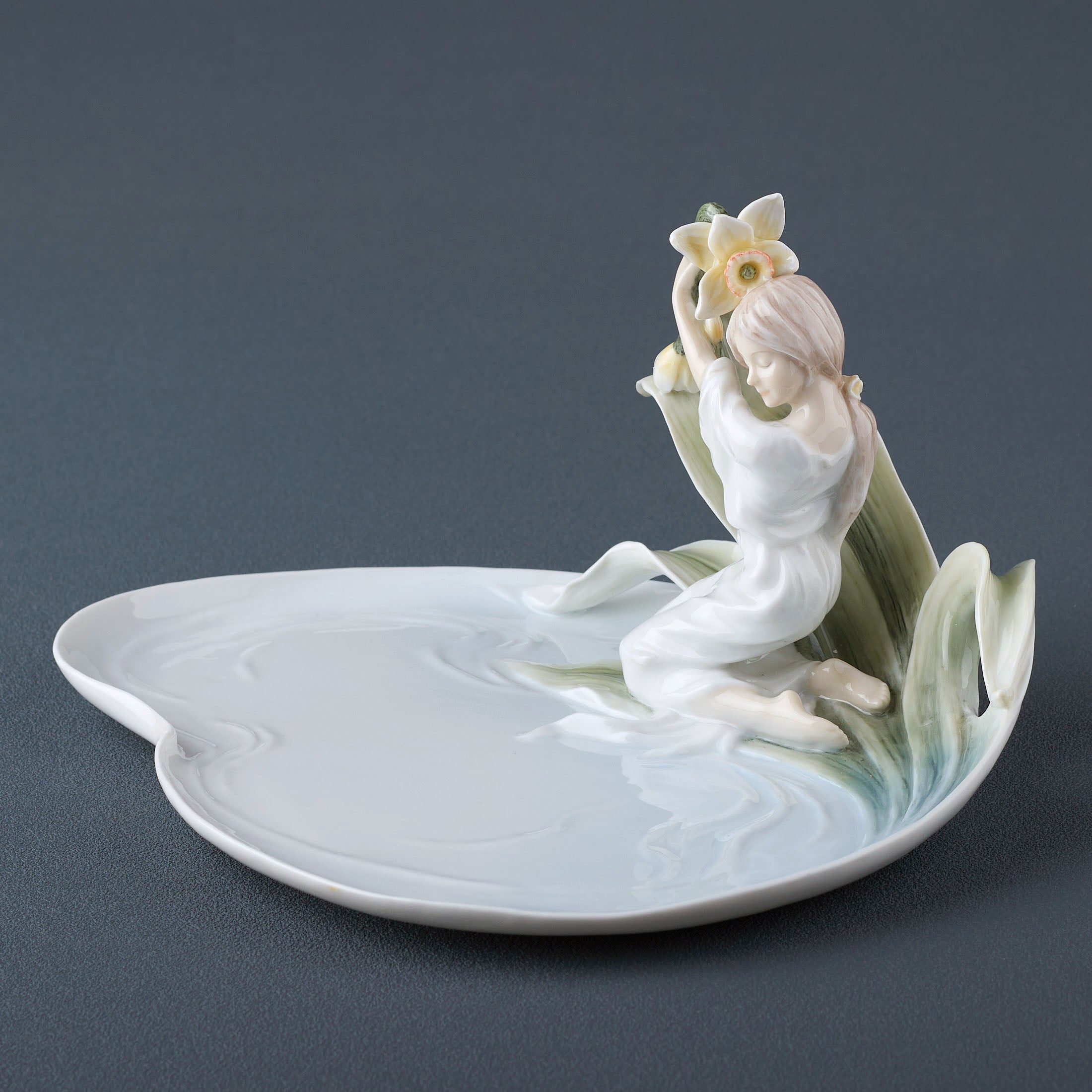 Narcissus and Girl Tray