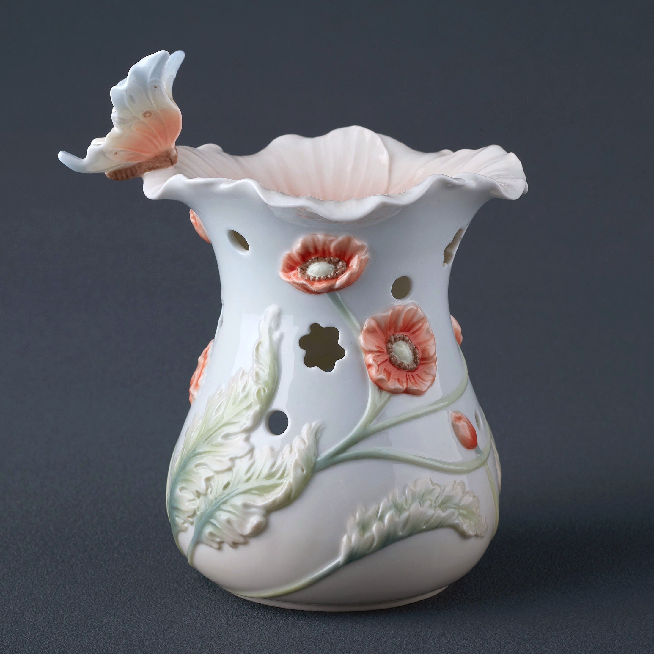 Poppy and Butterfly Aroma Oil Burner