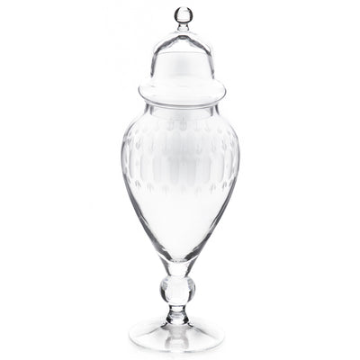 Glass Lidded Urn Vase | Handcrafted Glass Decor | Unique Home Accent